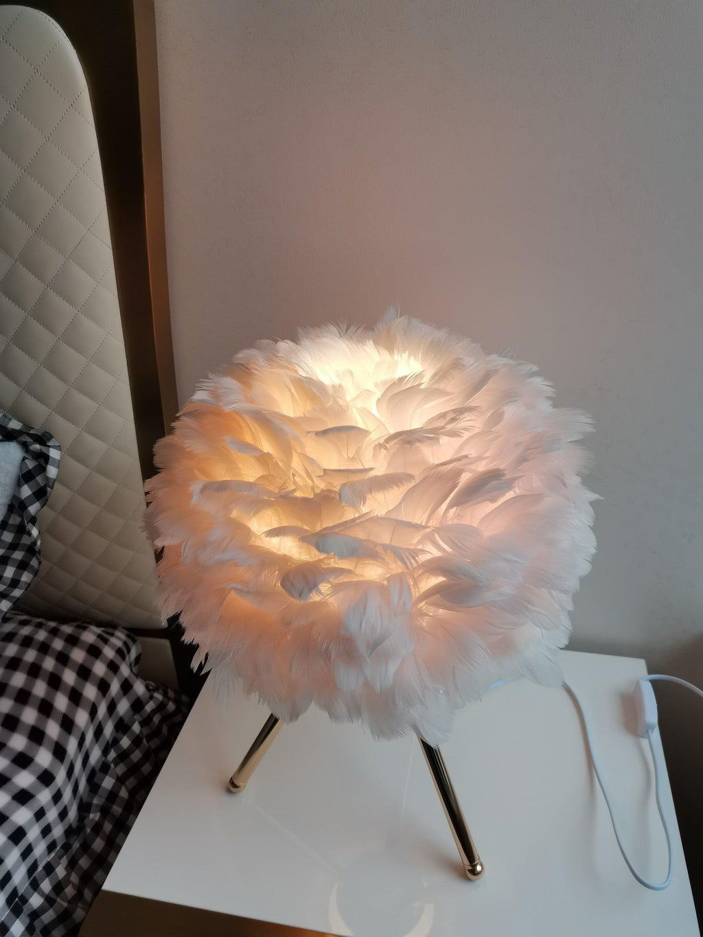 Goose Feather Table Light, Bedside Table Lamp, detail 47