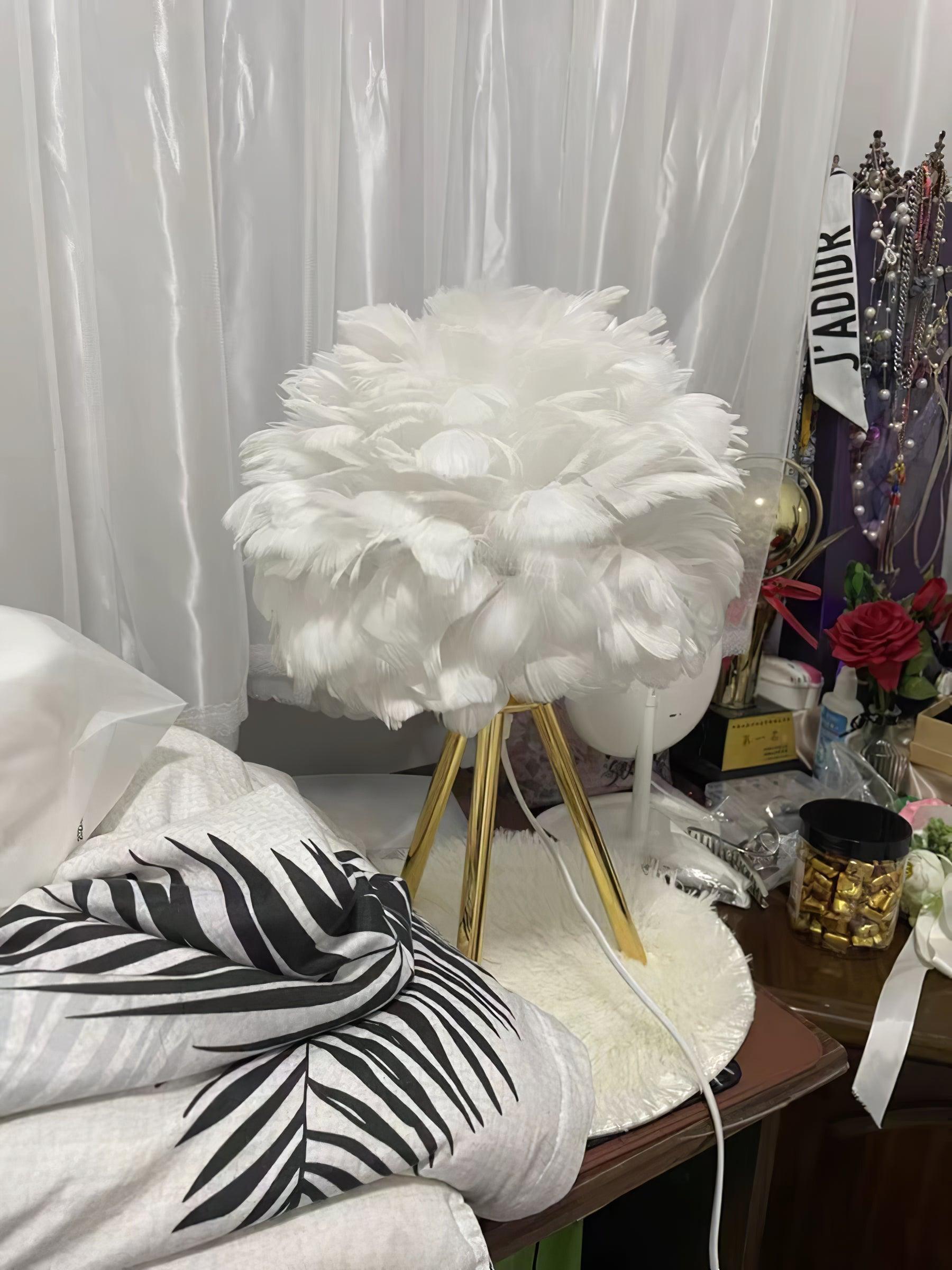 Goose Feather Table Light, Bedside Table Lamp, detail 48