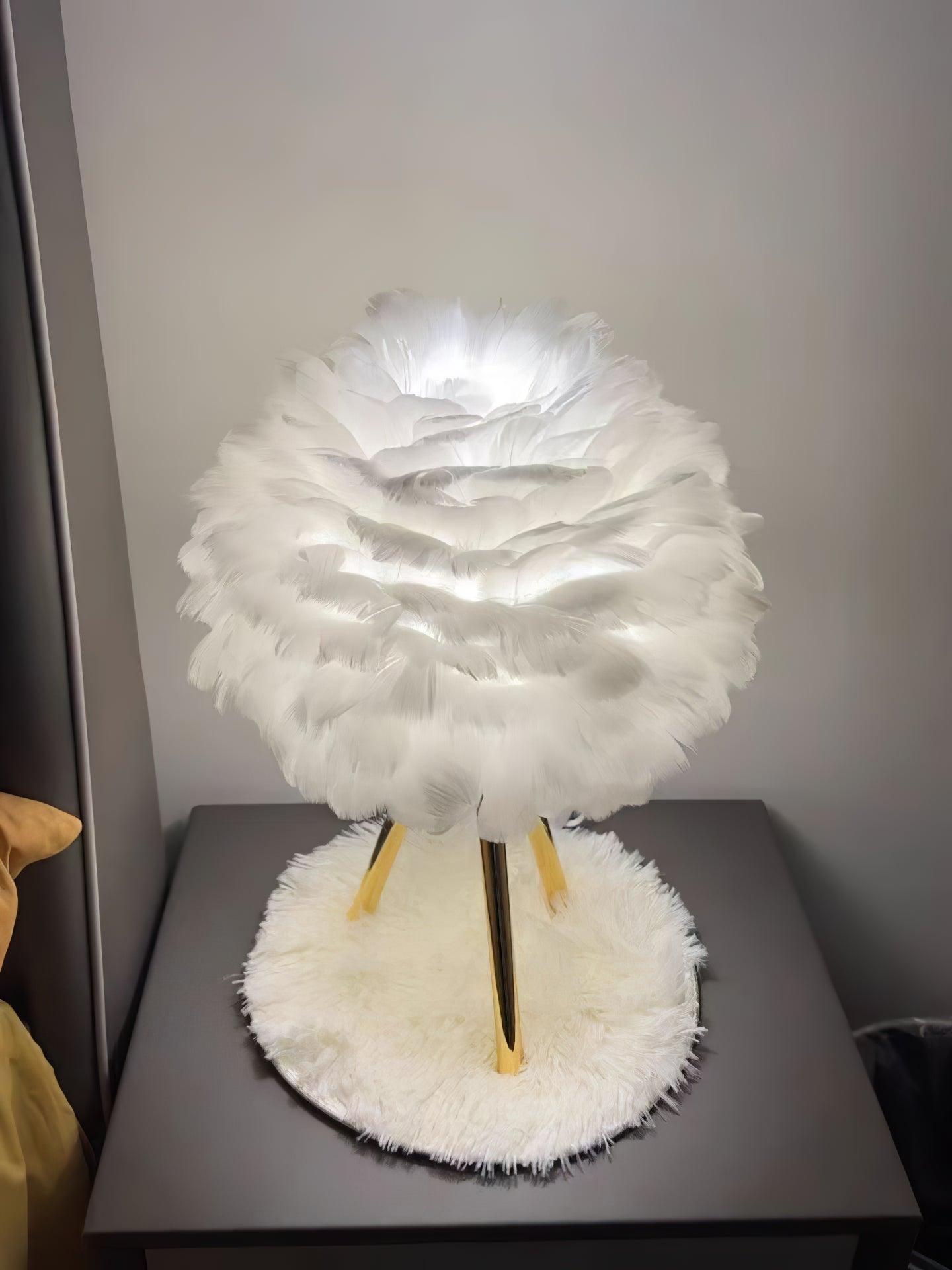 Goose Feather Table Light, Bedside Table Lamp, detail 49
