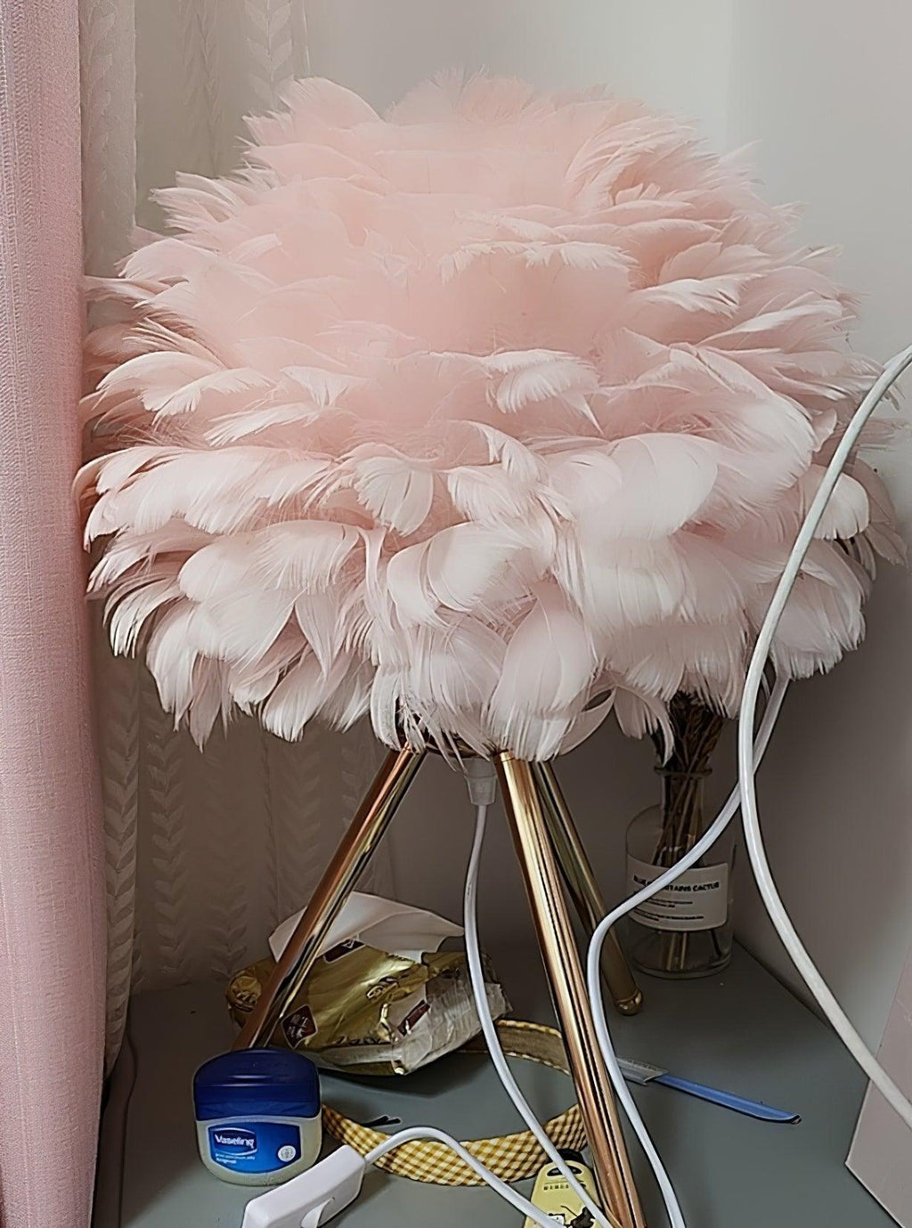 Goose Feather Table Light, Bedside Table Lamp, detail 51