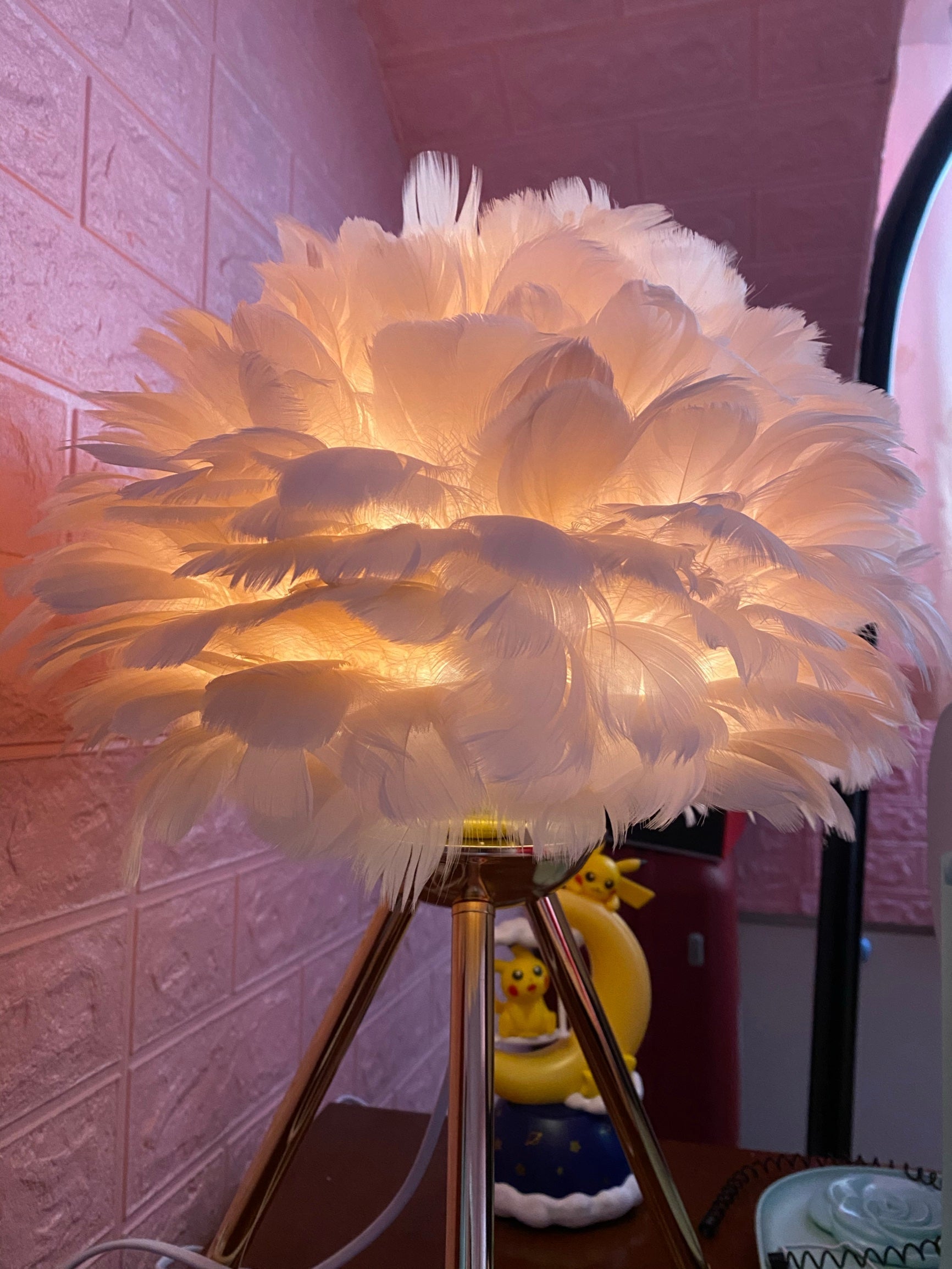 Goose Feather Table Light, Bedside Table Lamp, detail 57