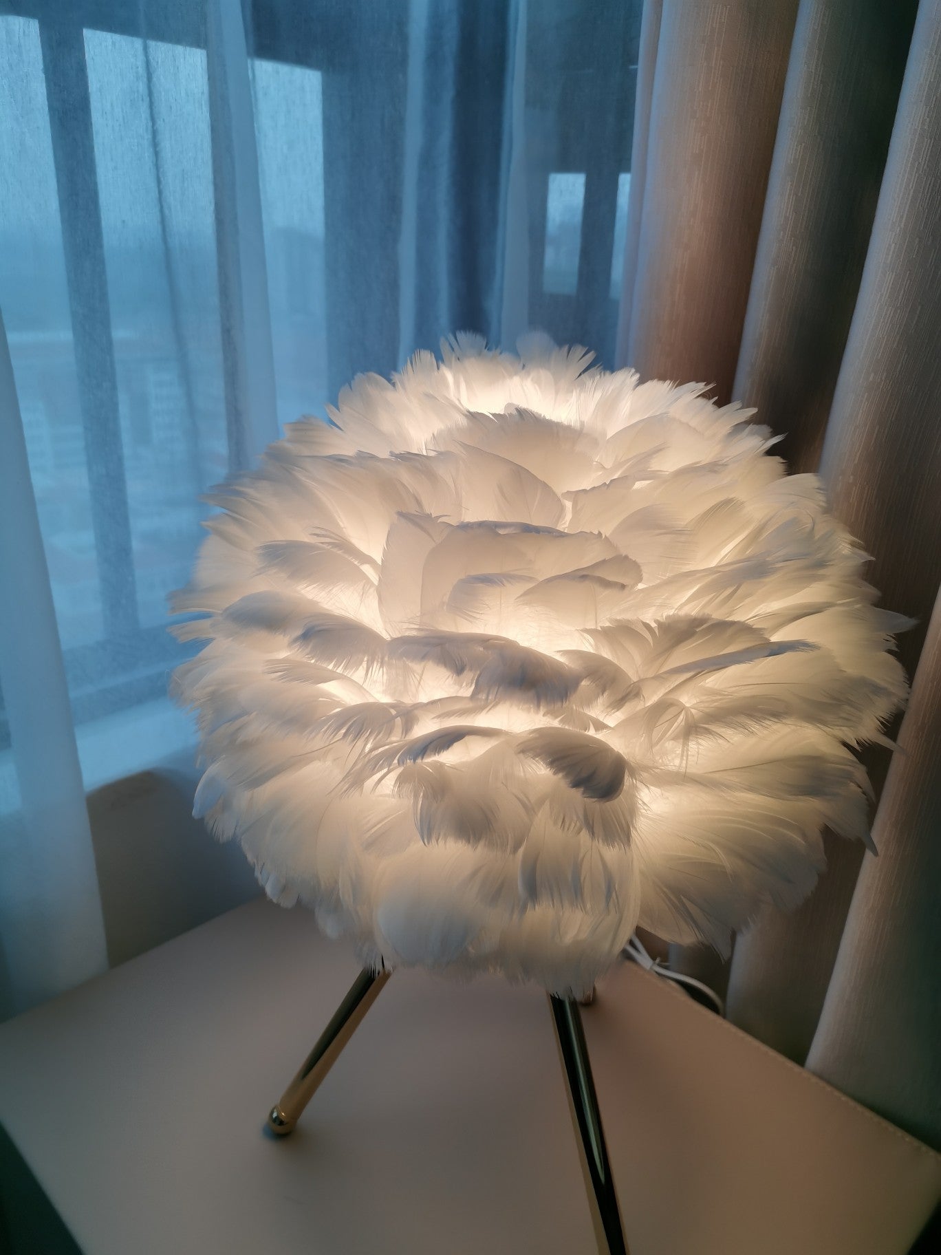 Goose Feather Table Light, Bedside Table Lamp, detail 58