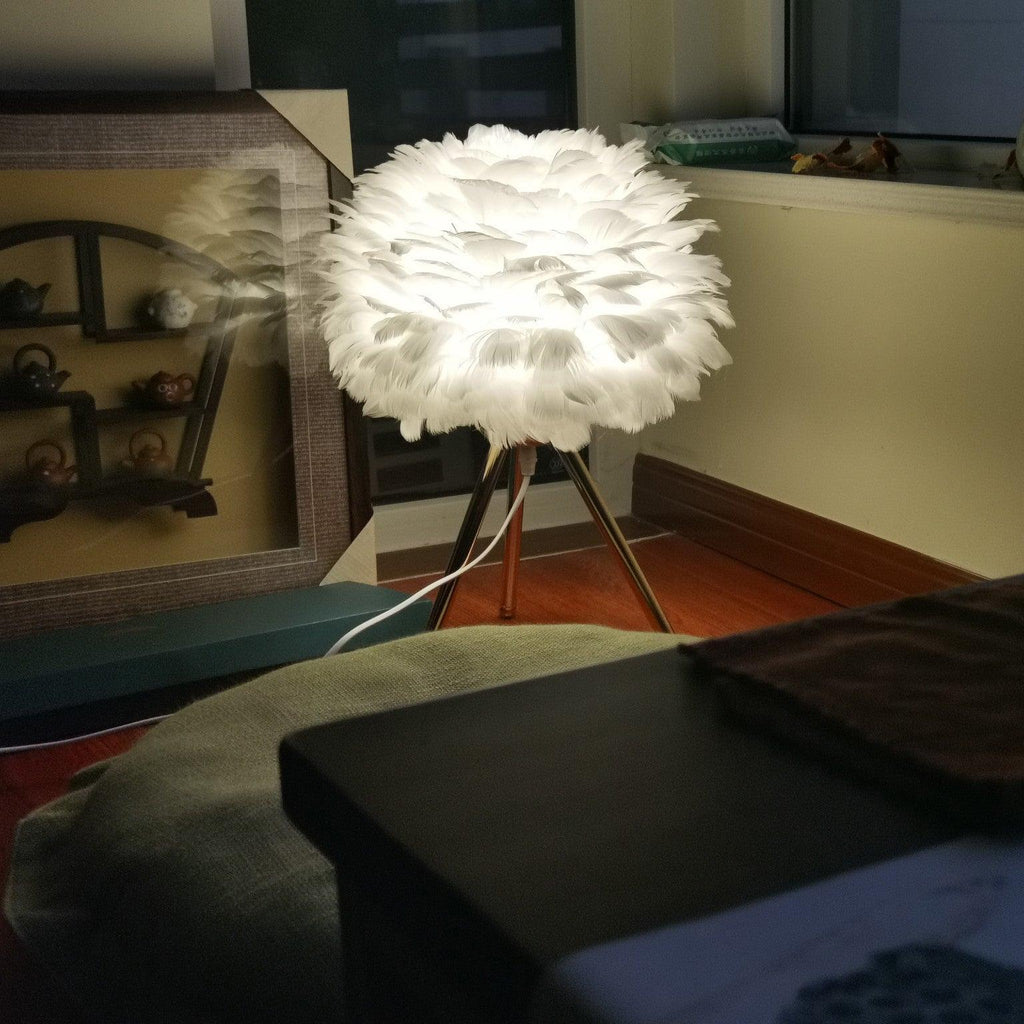 Goose Feather Table Light, Bedside Table Lamp, detail 12