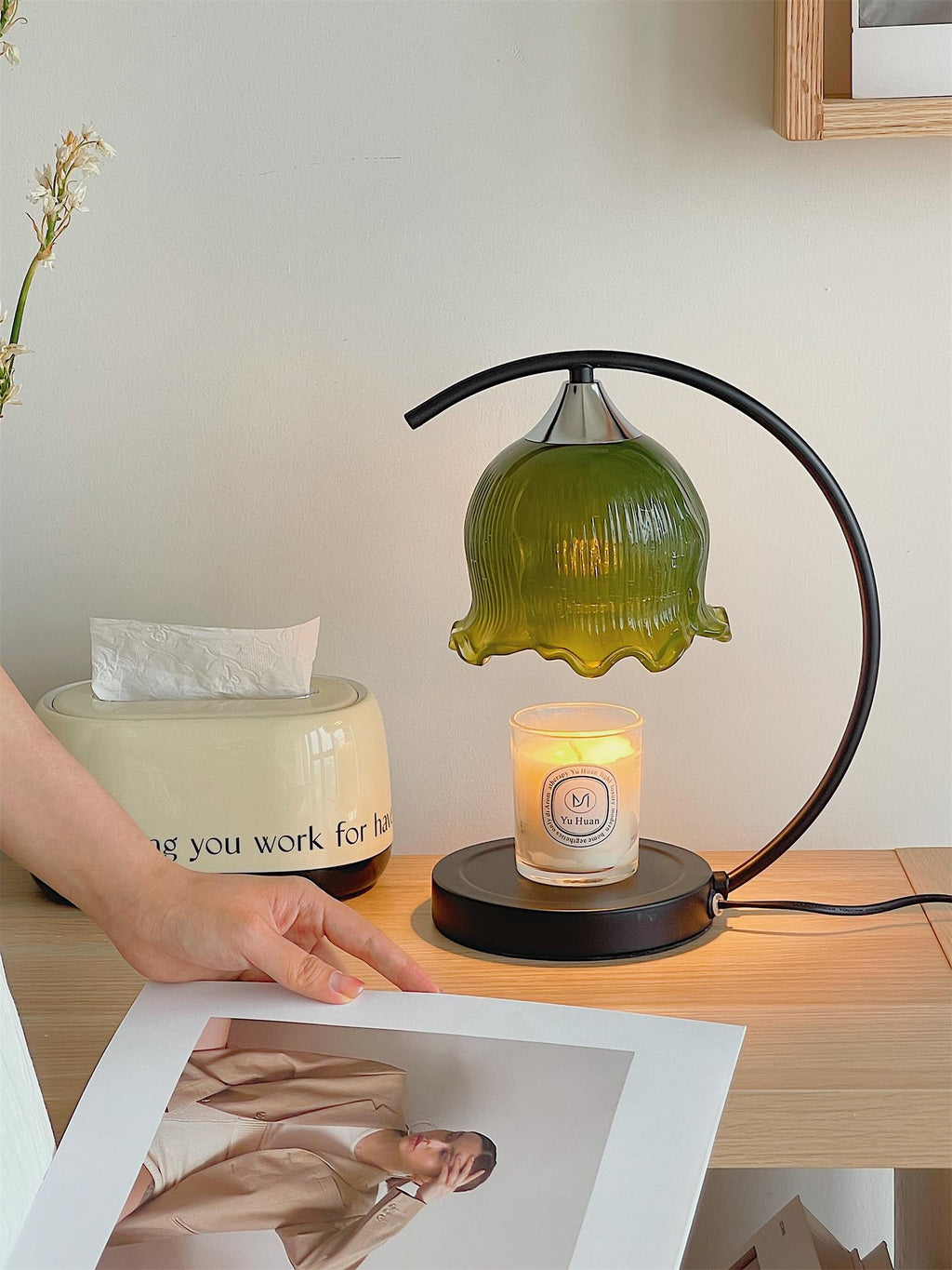 Green Aroma Table Light, Bedside Table Lamp, detail 21