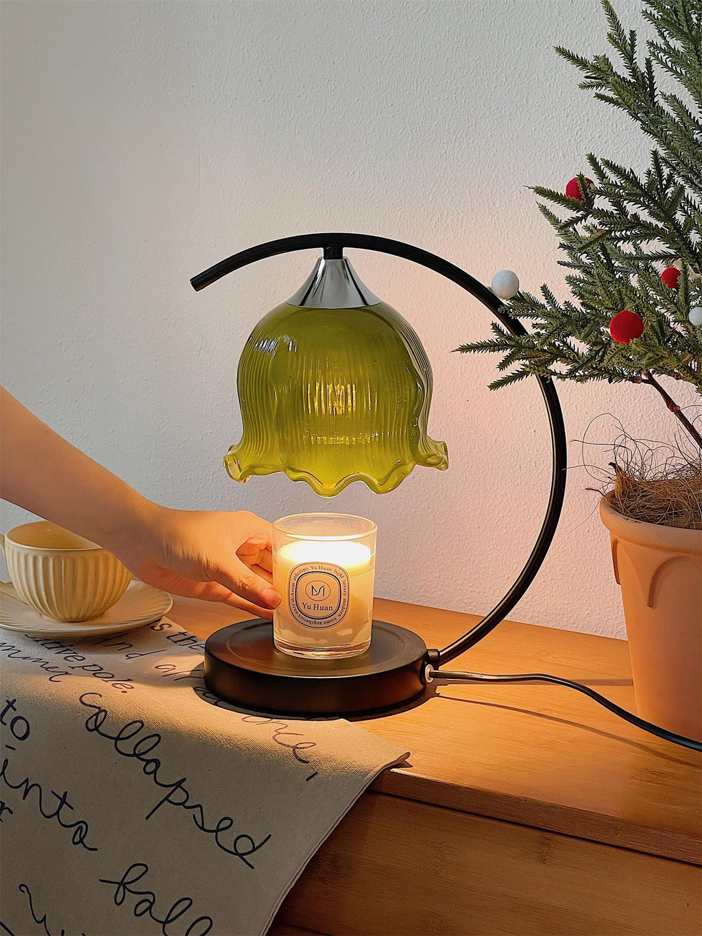 Green Aroma Table Light, Bedside Table Lamp, detail 39