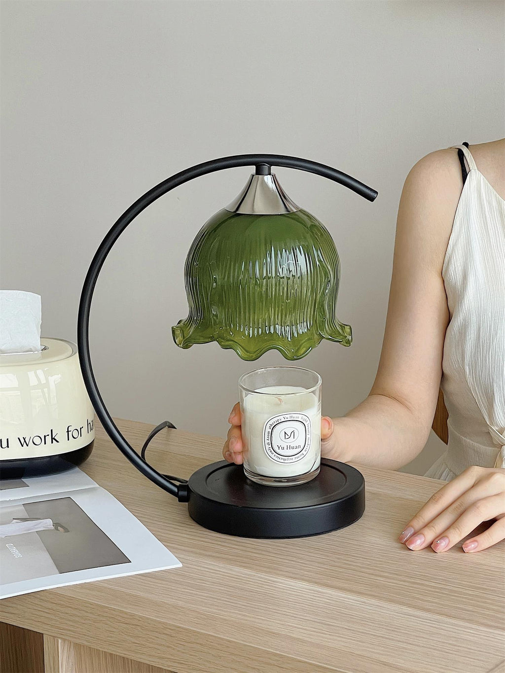 Green Aroma Table Light, Bedside Table Lamp, detail 49