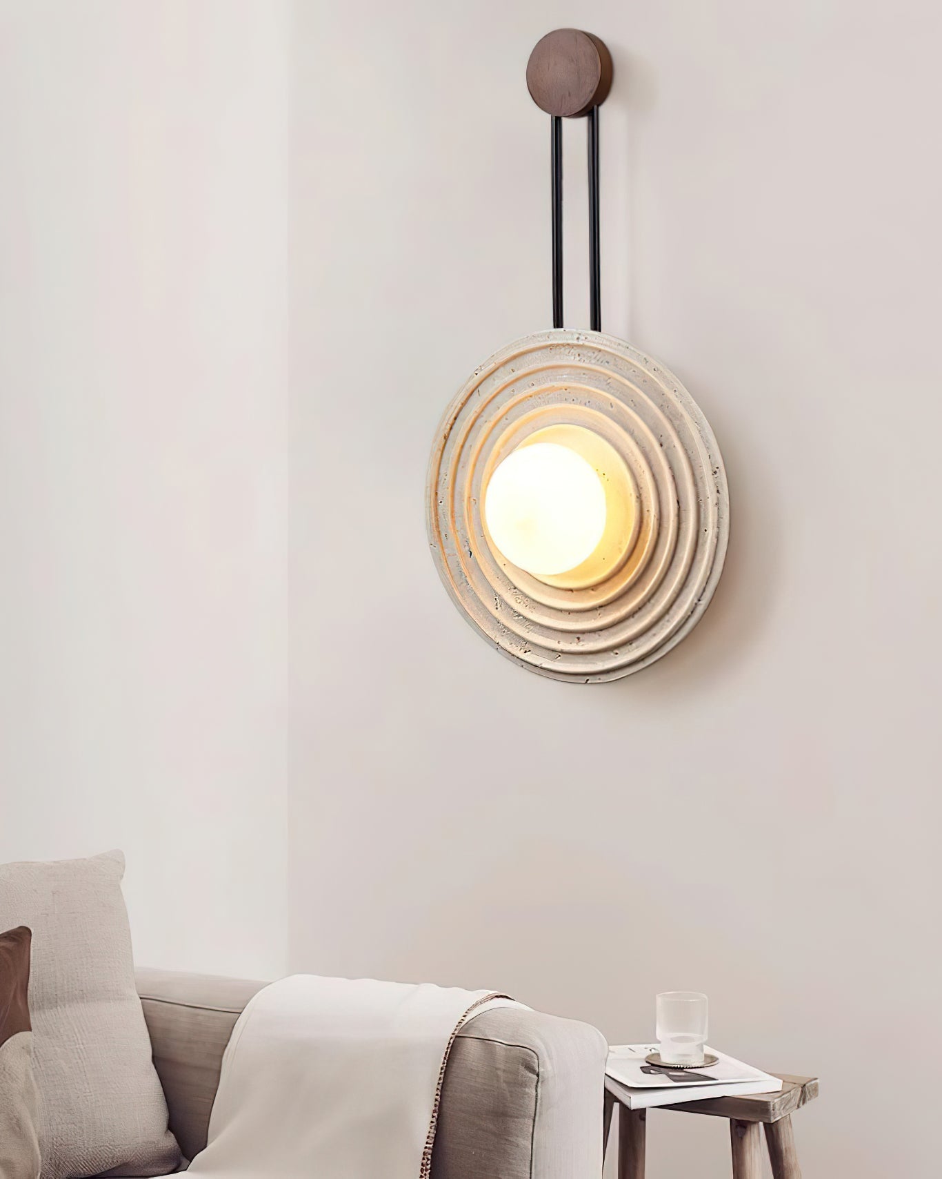 Growth Ring Wall Light, Hardwired Wall Sconce, detail 5