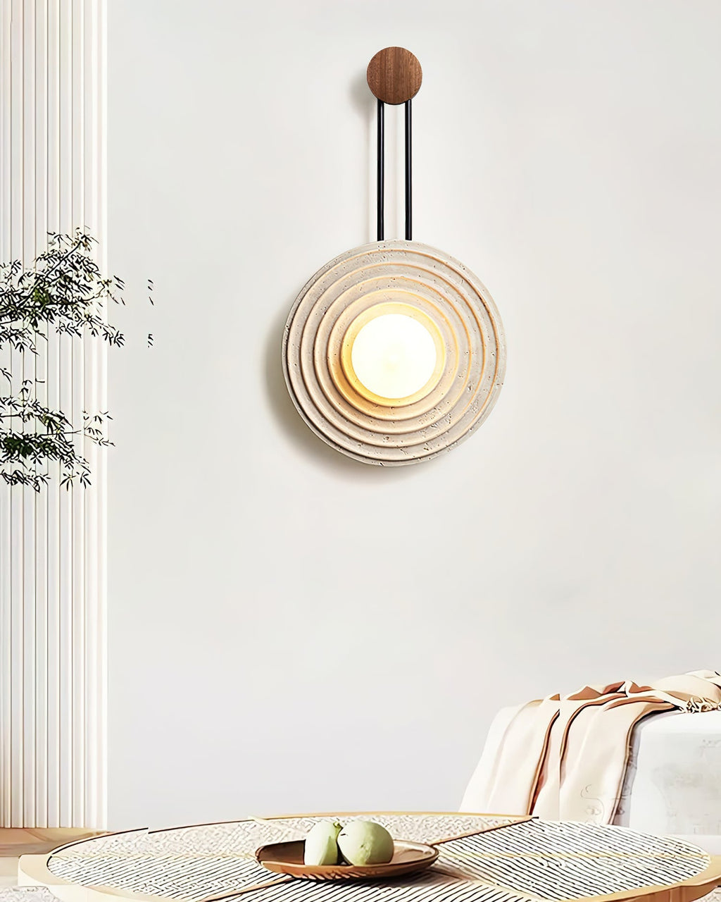 Growth Ring Wall Light, Hardwired Wall Sconce, detail 8