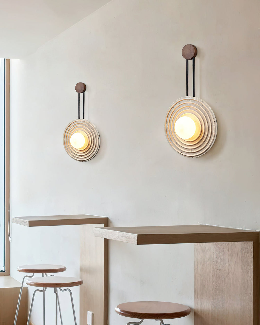 Growth Ring Wall Light, Hardwired Wall Sconce, detail 9