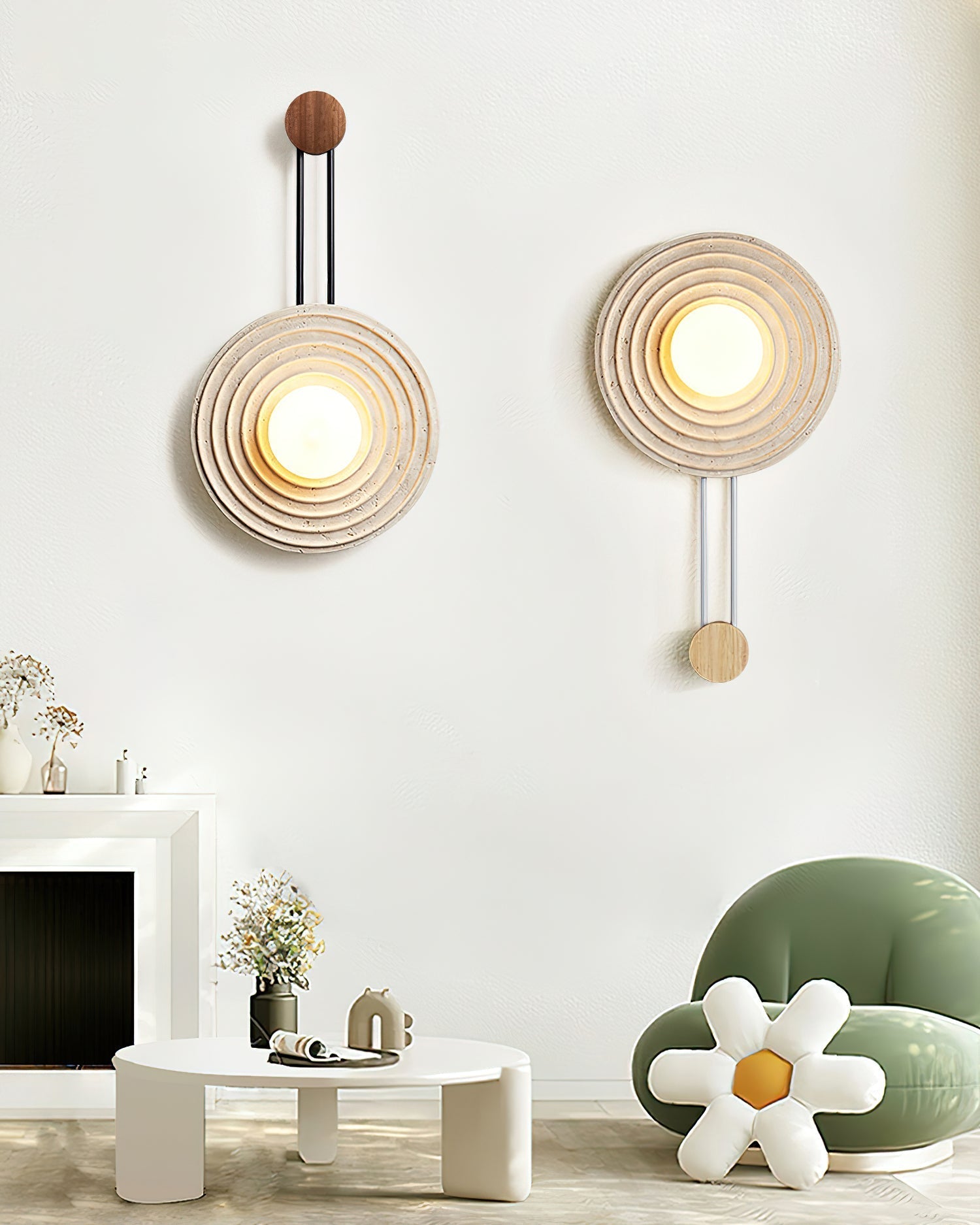 Growth Ring Wall Light, Hardwired Wall Sconce, detail 3