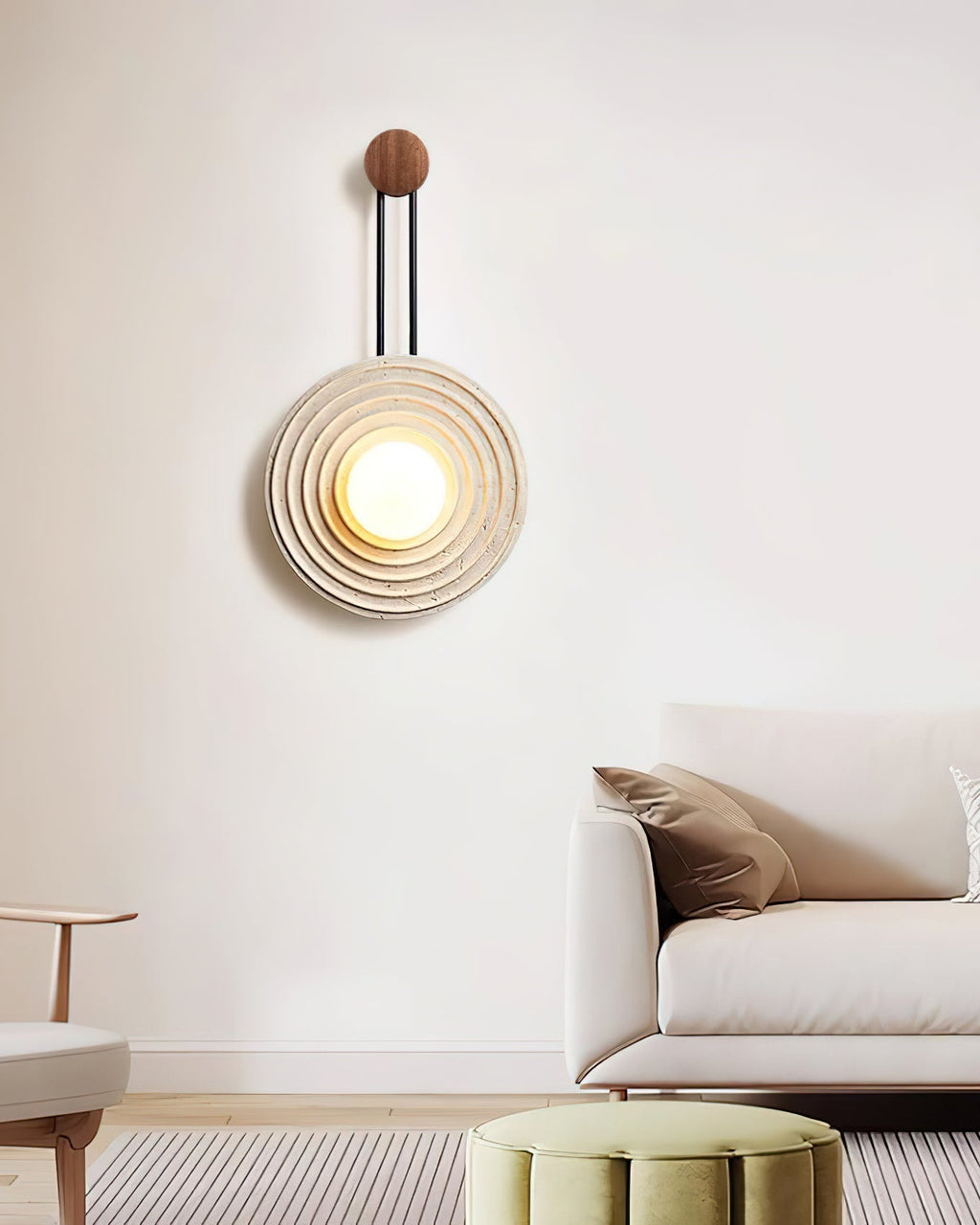 Growth Ring Wall Light, Hardwired Wall Sconce, detail 7