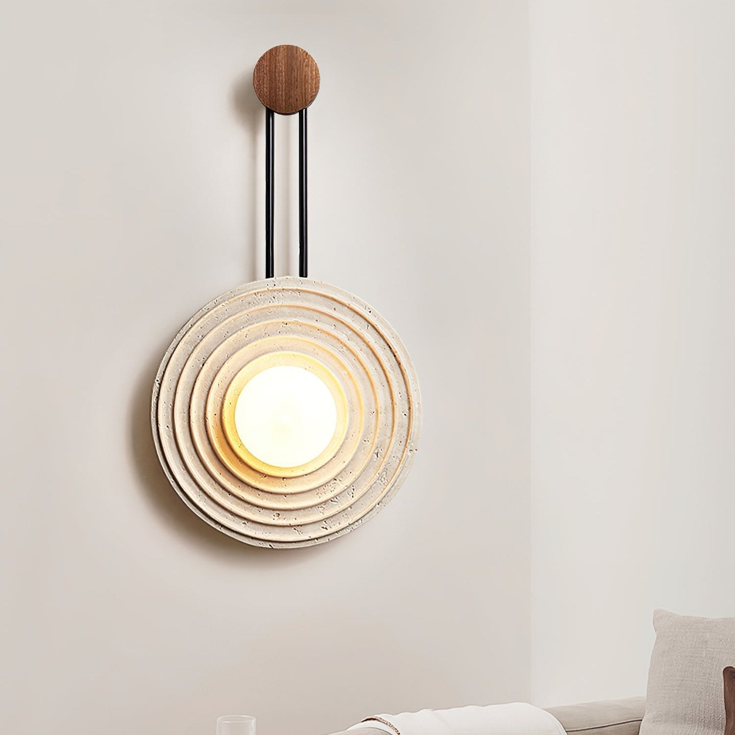 Growth Ring Wall Light, Hardwired Wall Sconce, detail 2