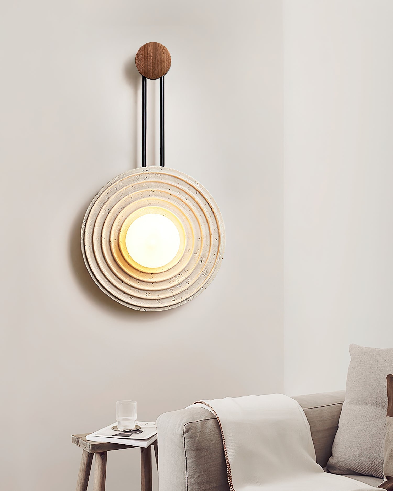 Growth Ring Wall Light, Hardwired Wall Sconce, detail 4
