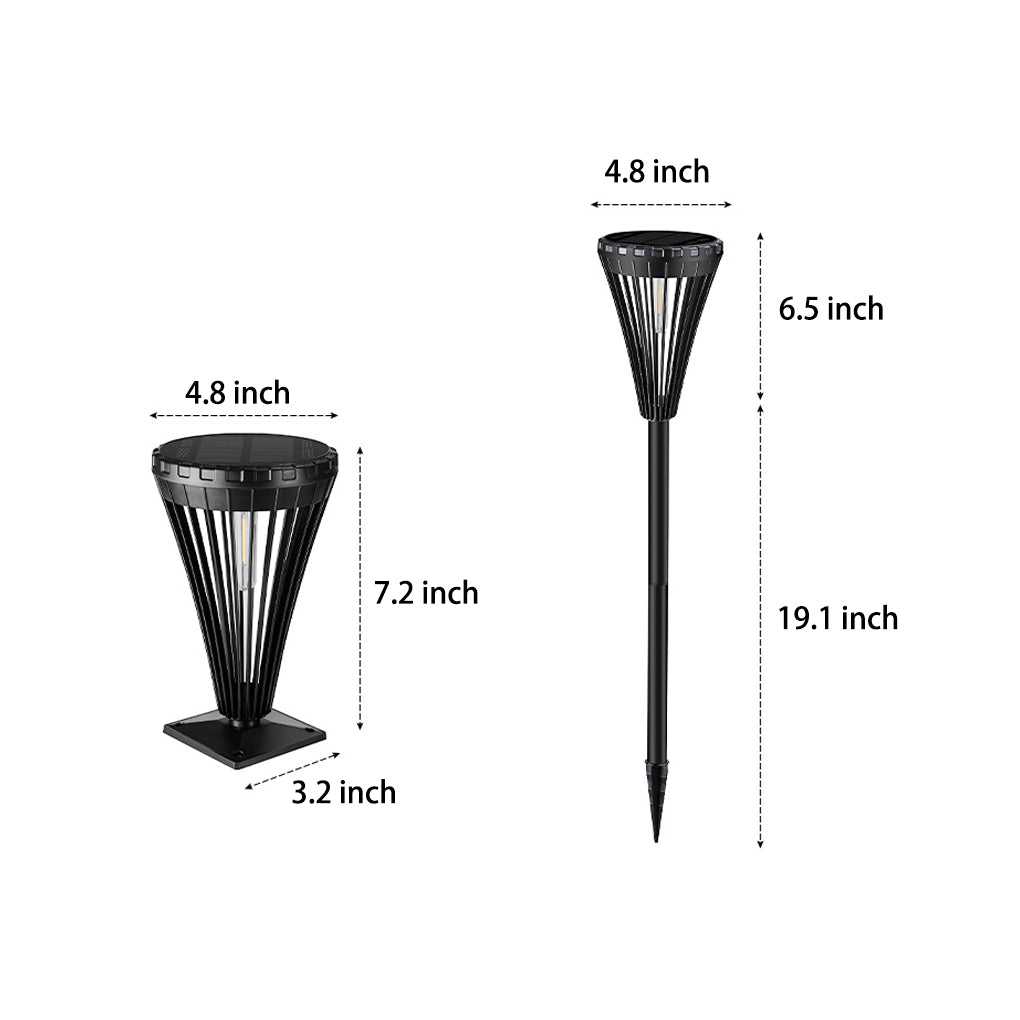 Circular Waterproof LED Intelligent Light Control Black Solar Pathway Lights, Outdoor Wall Light, detail 5