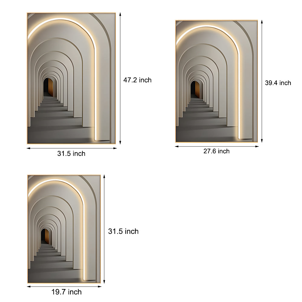 Decorative LED Light Canvas Suspended Painting with Remote, Bedroom Wall Sconce, detail 4