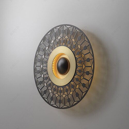 Contemporary Brass Wall Light, Bedroom Wall Sconce, detail 3