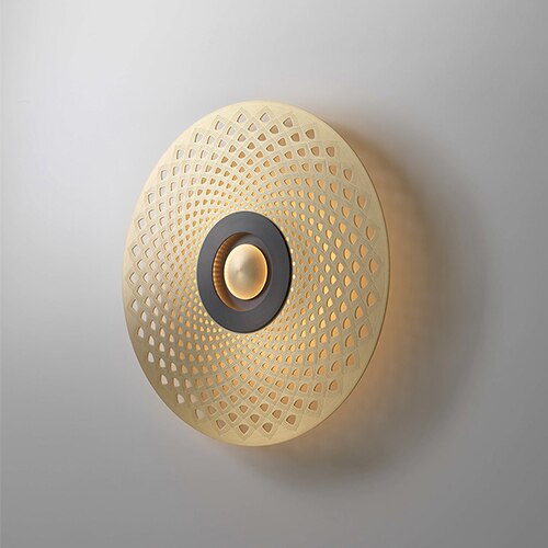 Contemporary Brass Wall Light, Bedroom Wall Sconce, Copper, Diameter 30cm