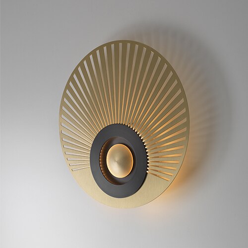Contemporary Brass Wall Light, Bedroom Wall Sconce, detail 6
