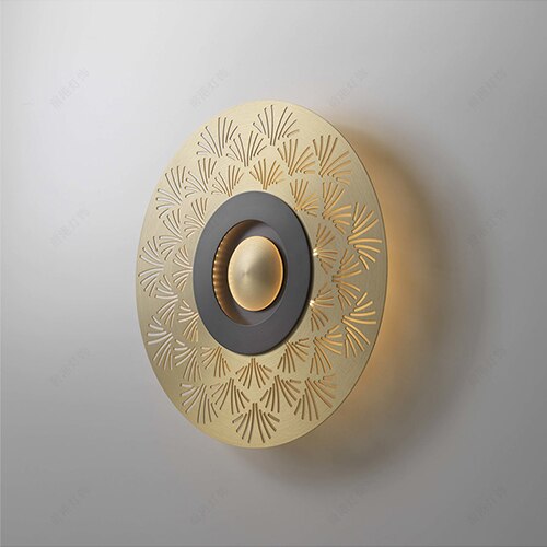 Contemporary Brass Wall Light, Bedroom Wall Sconce, detail 8