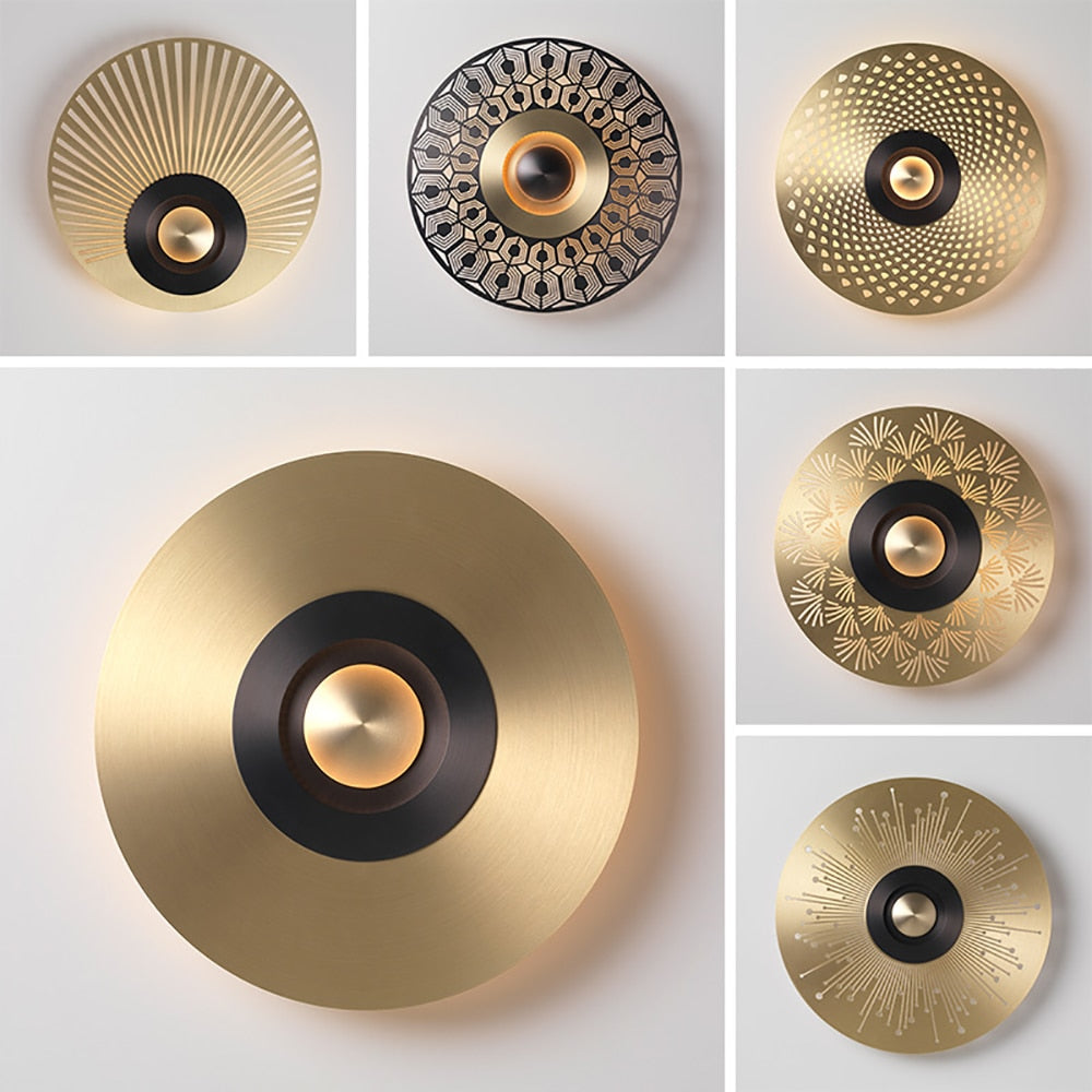 Contemporary Brass Wall Light, Bedroom Wall Sconce, detail 2