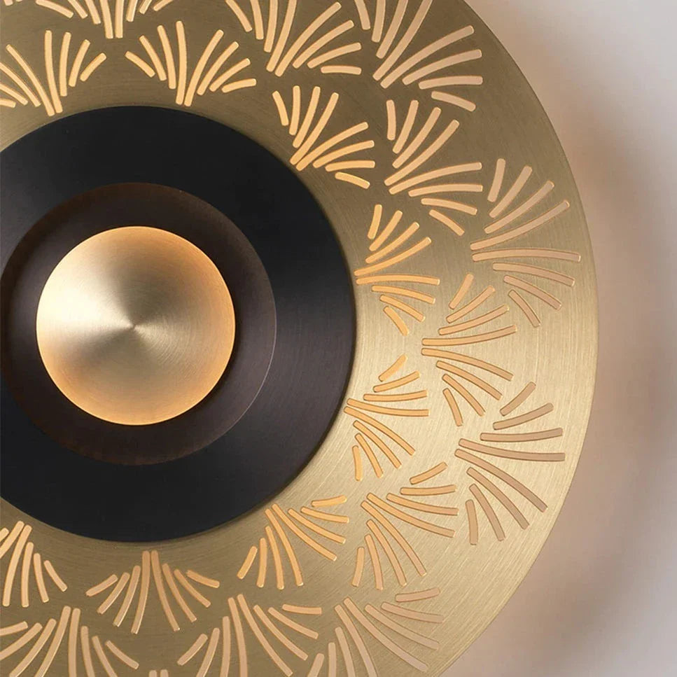 Contemporary Brass Wall Light, Bedroom Wall Sconce, detail 11