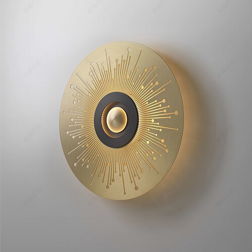 Contemporary Brass Wall Light, Bedroom Wall Sconce, detail 4