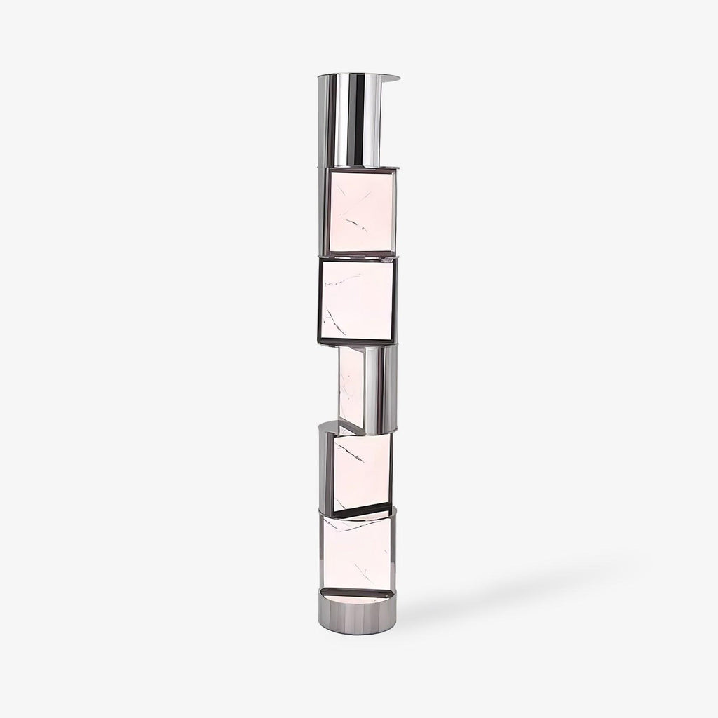Half Cylindrical Rotating Floor Light, Floor Lamp, Stainless steel, Dia 25cm x H 170 cm