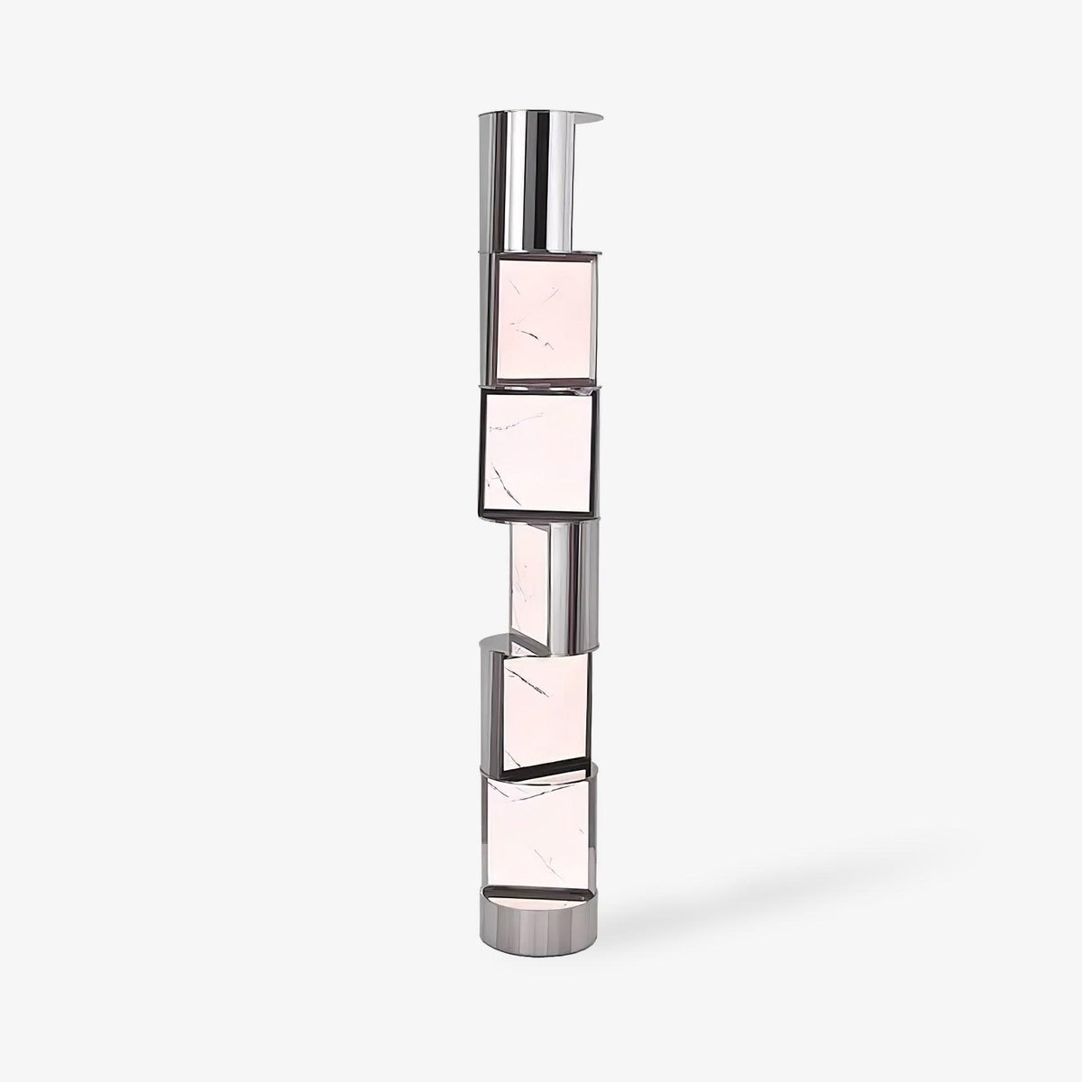 Half Cylindrical Rotating Floor Light, Floor Lamp, Stainless steel, Dia 25cm x H 170 cm