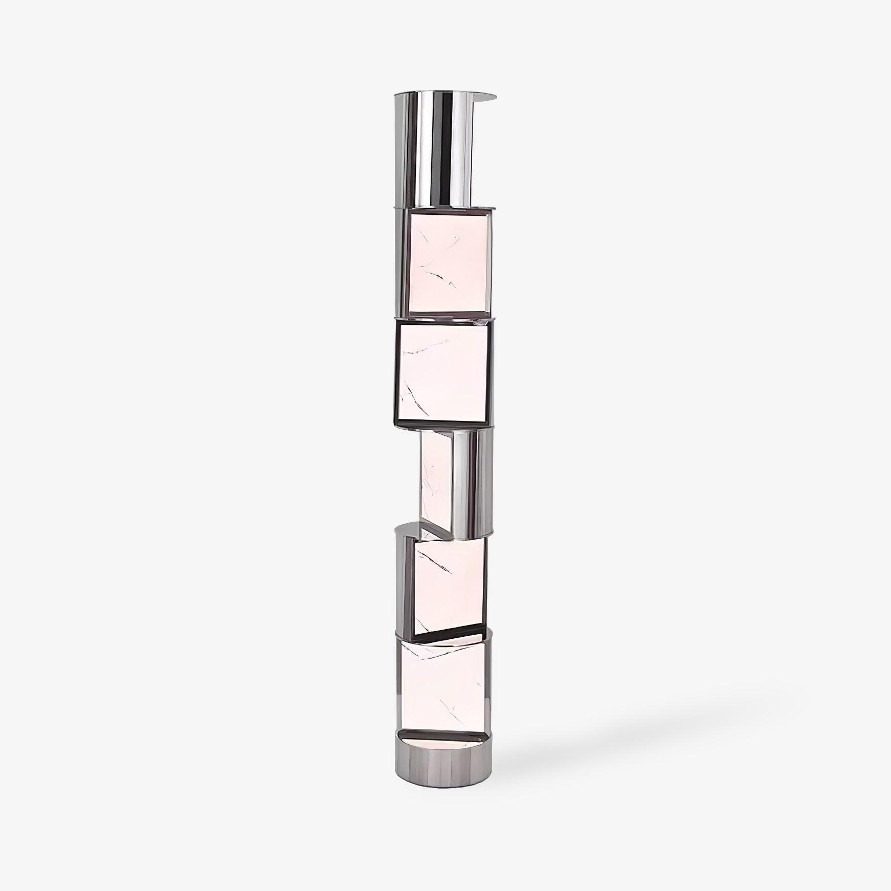 Half Cylindrical Rotating Floor Light, Floor Lamp, Stainless steel, Dia 25cm x H 170 cm