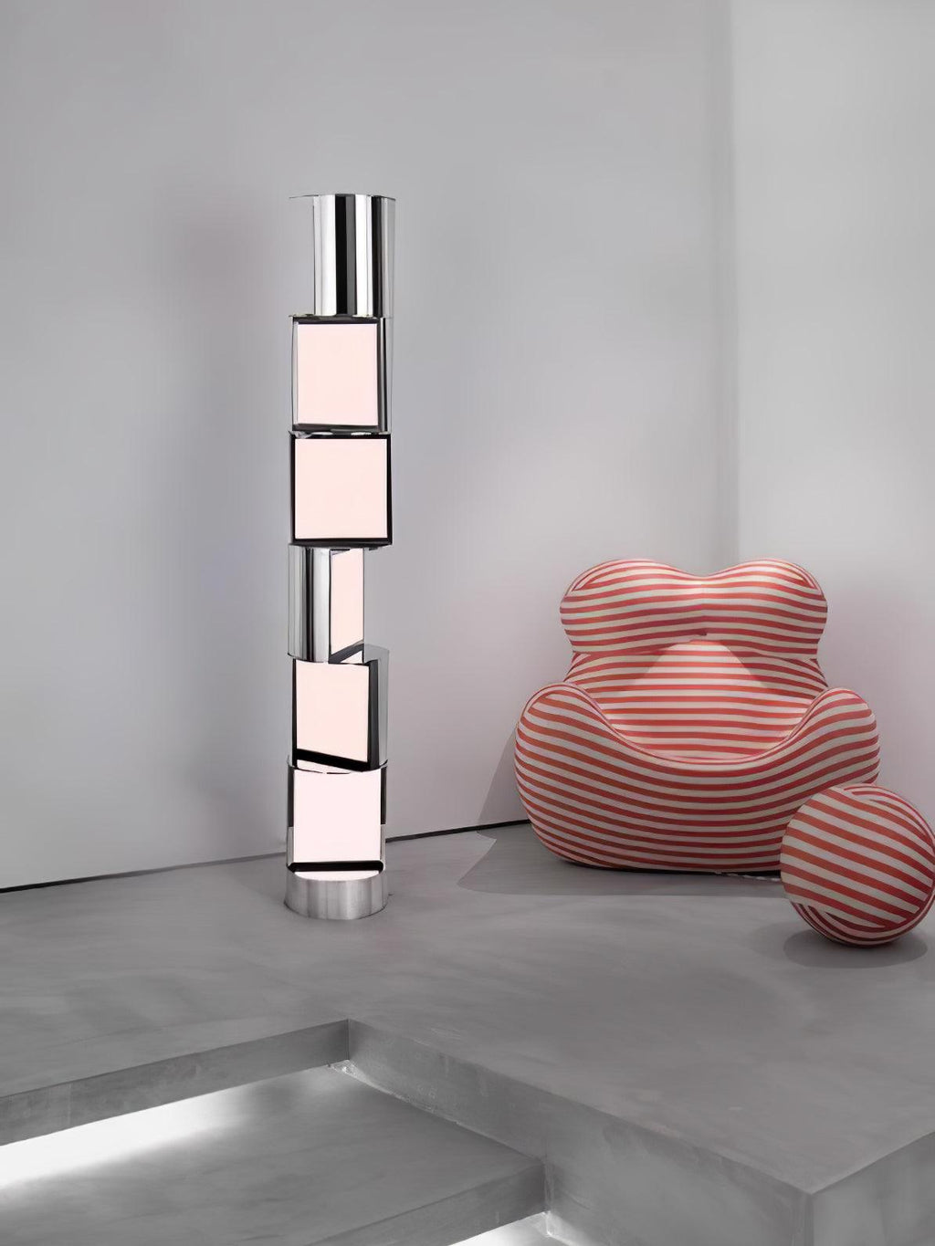 Half Cylindrical Rotating Floor Light, Floor Lamp, detail 14