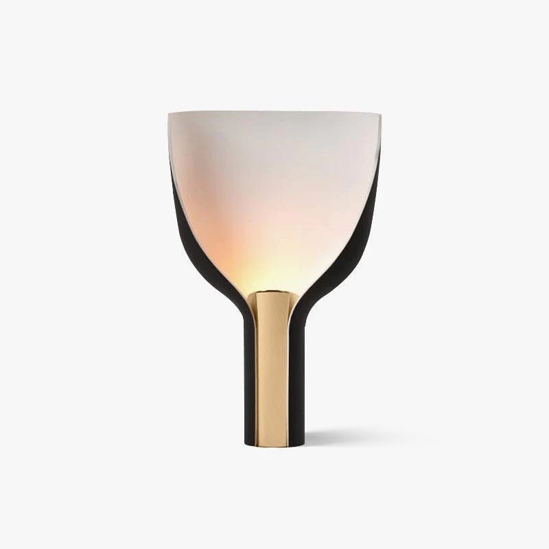 Half-Funnel Table Lamp, Bedside Table Lamp, Iron, Φ 8.7 x H 13.4