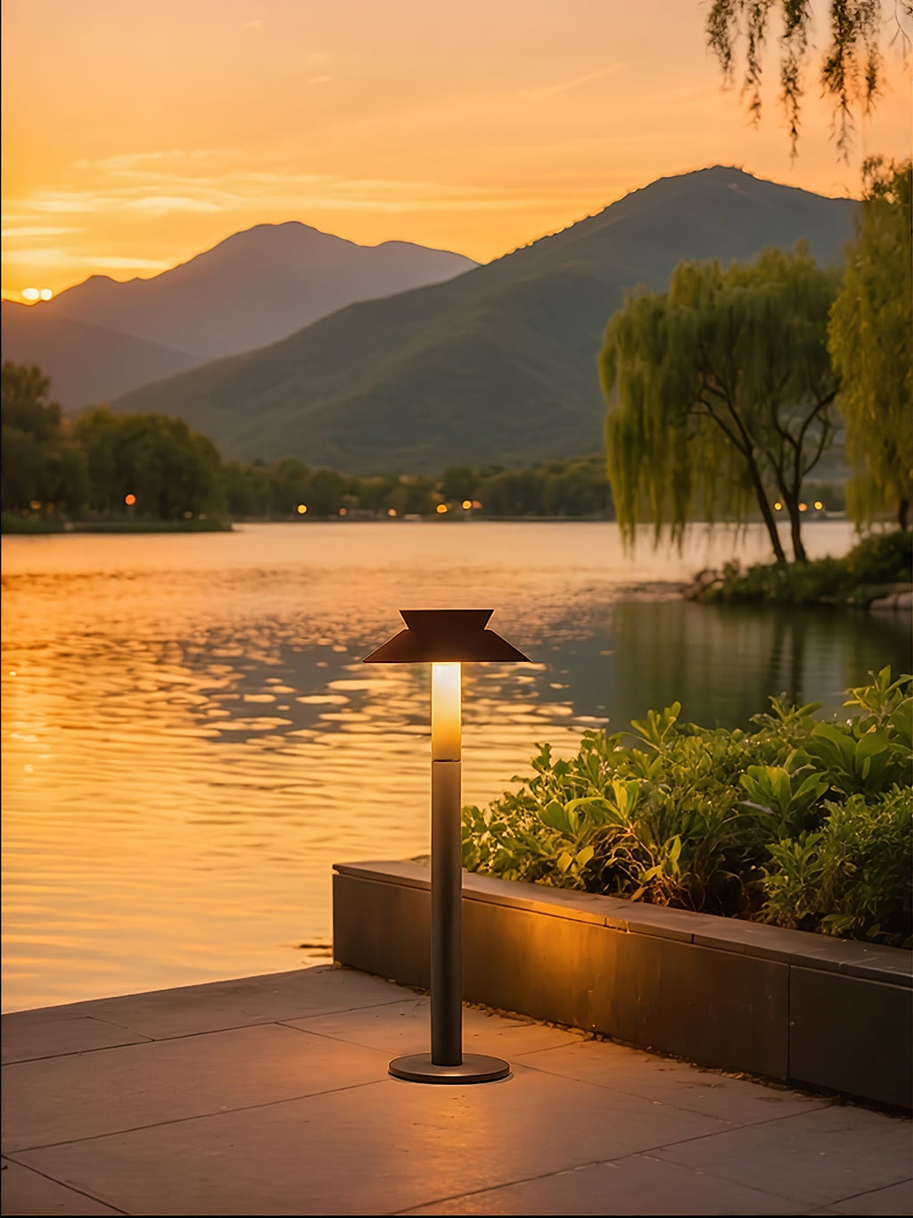 Halo Stem Exterior Path Light, Outdoor Wall Light, detail 8
