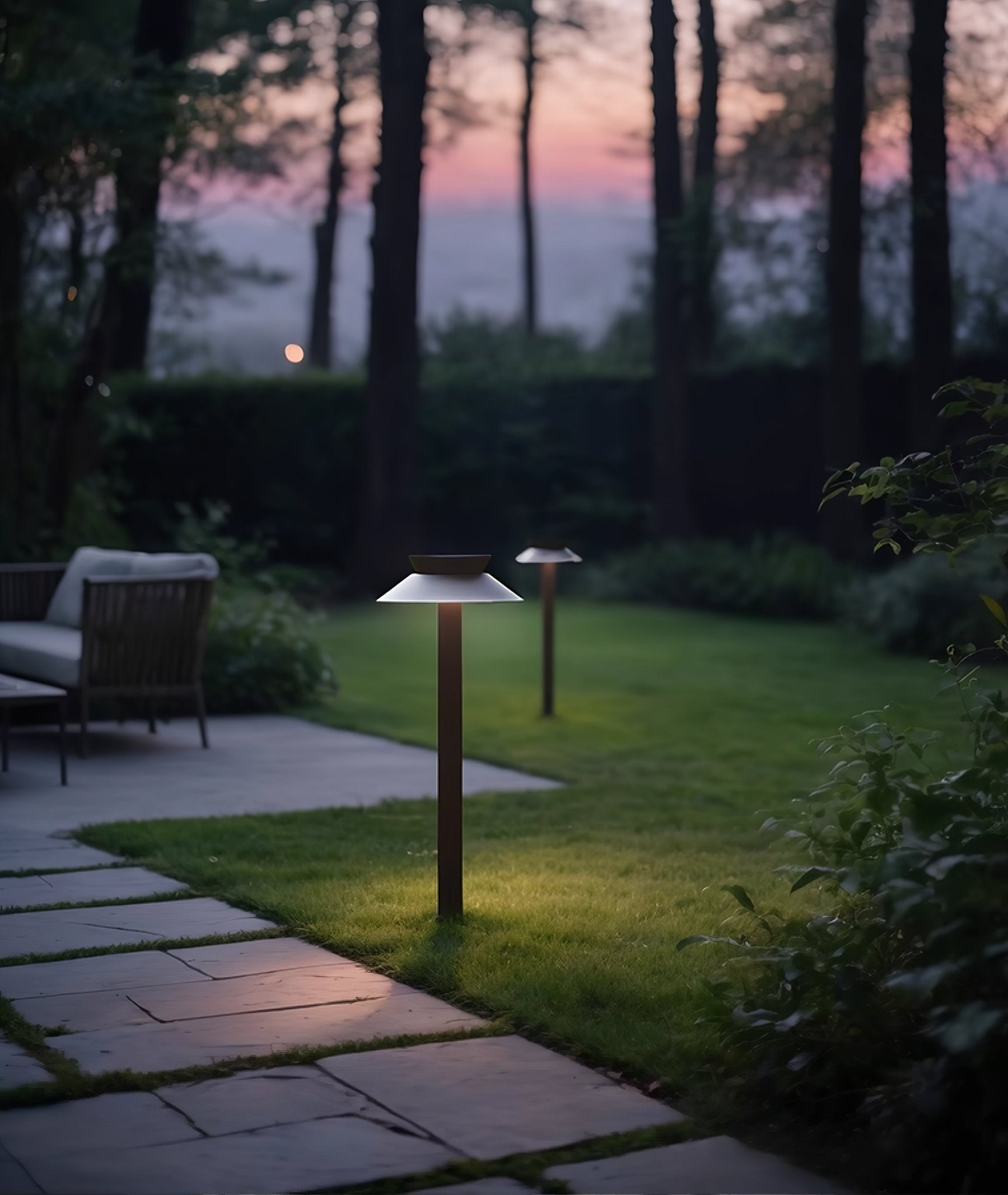 Halo Stem Exterior Path Light, Outdoor Wall Light, detail 3