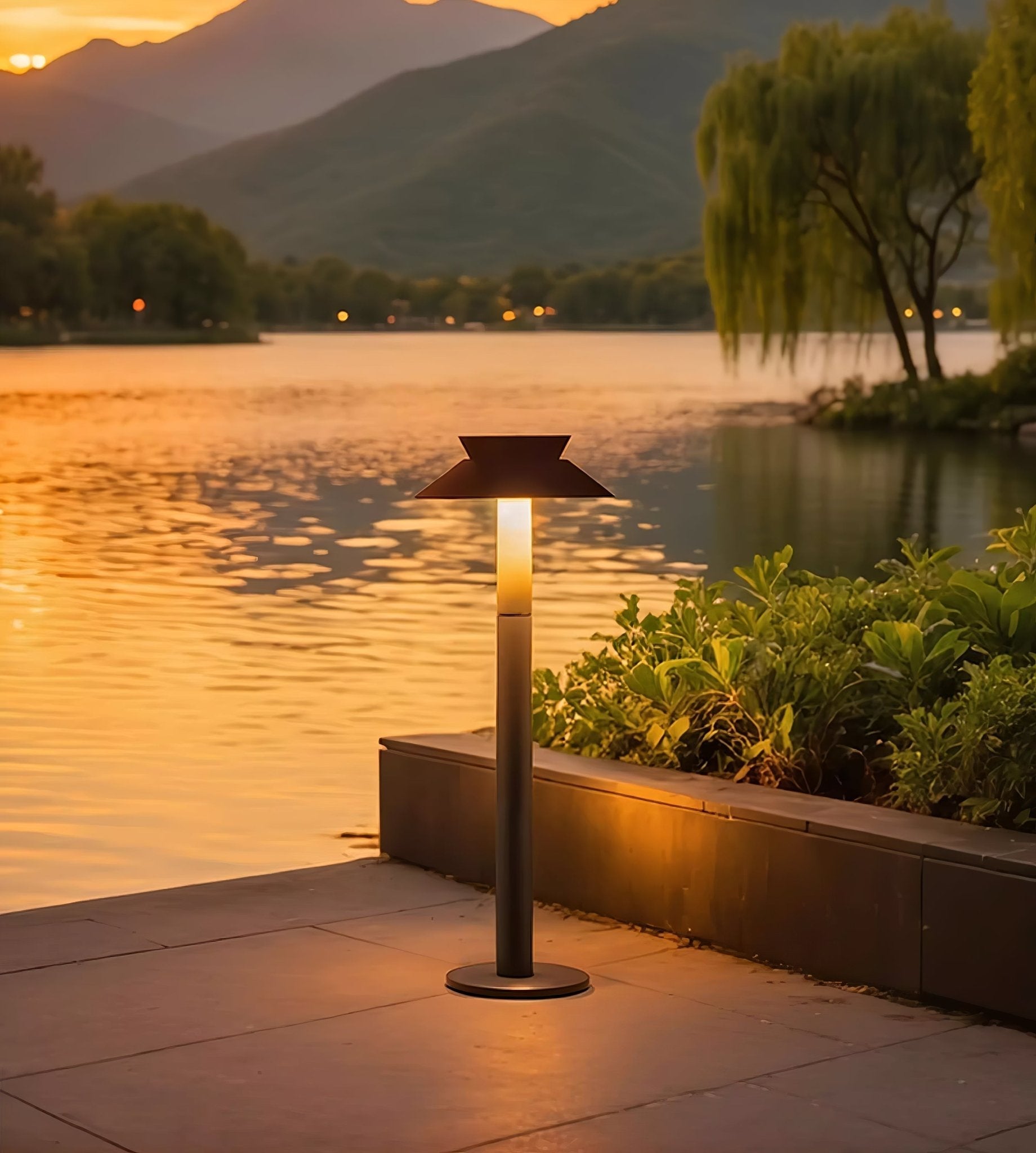 Halo Stem Exterior Path Light, Outdoor Wall Light, detail 4