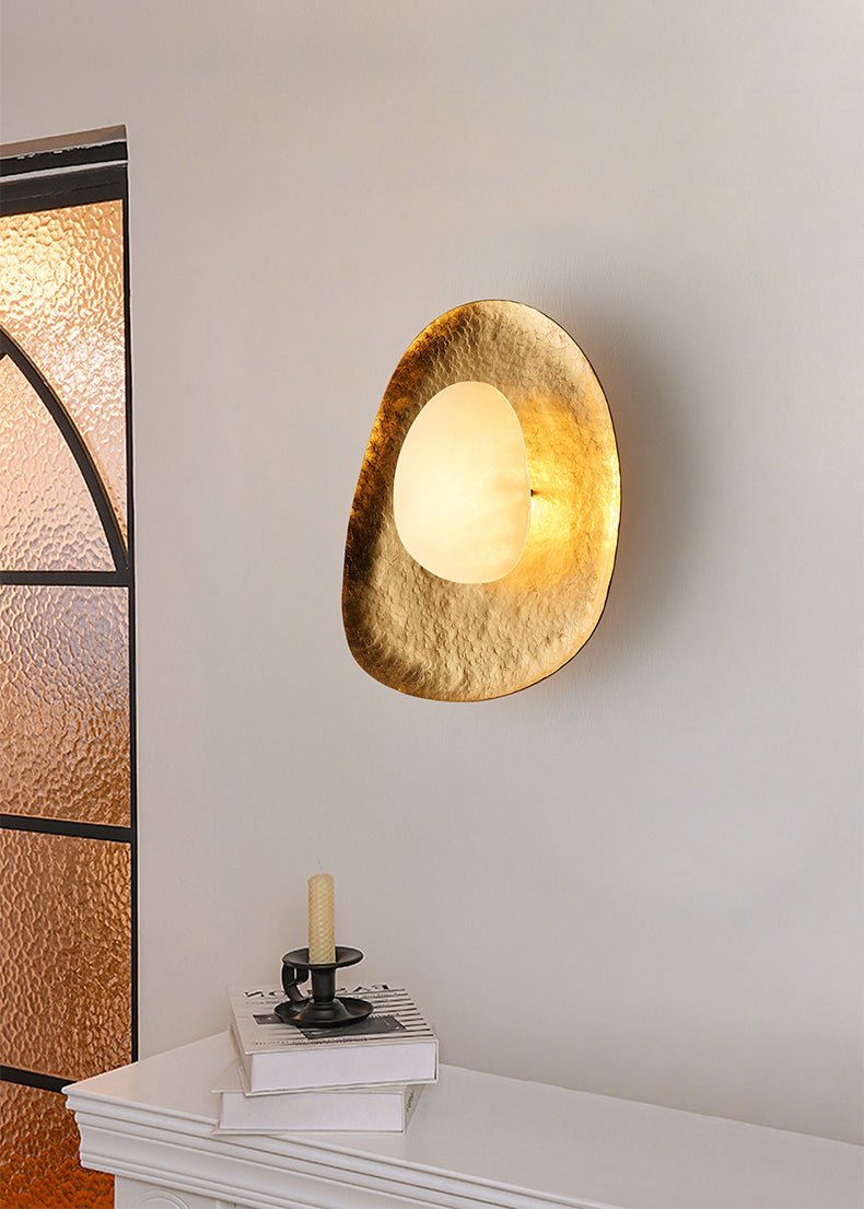 Haloform Aurea Alabaster Wall Light, Hardwired Wall Sconce, detail 4
