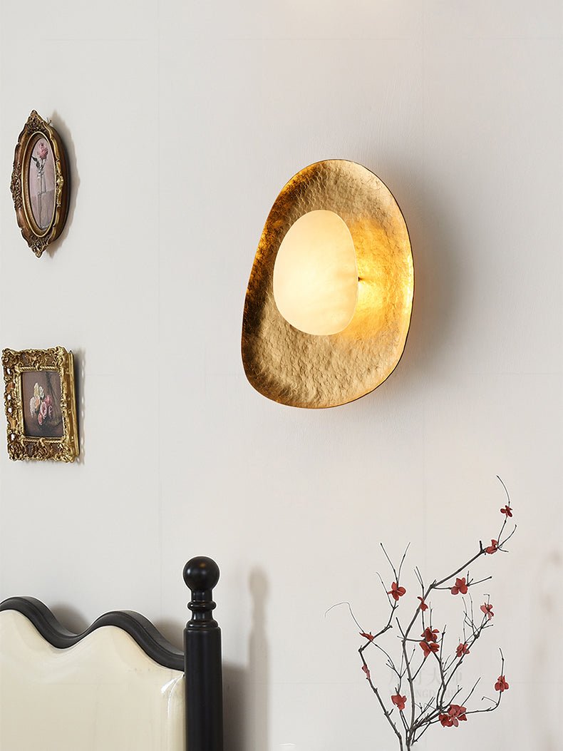 Haloform Aurea Alabaster Wall Light, Hardwired Wall Sconce, detail 3