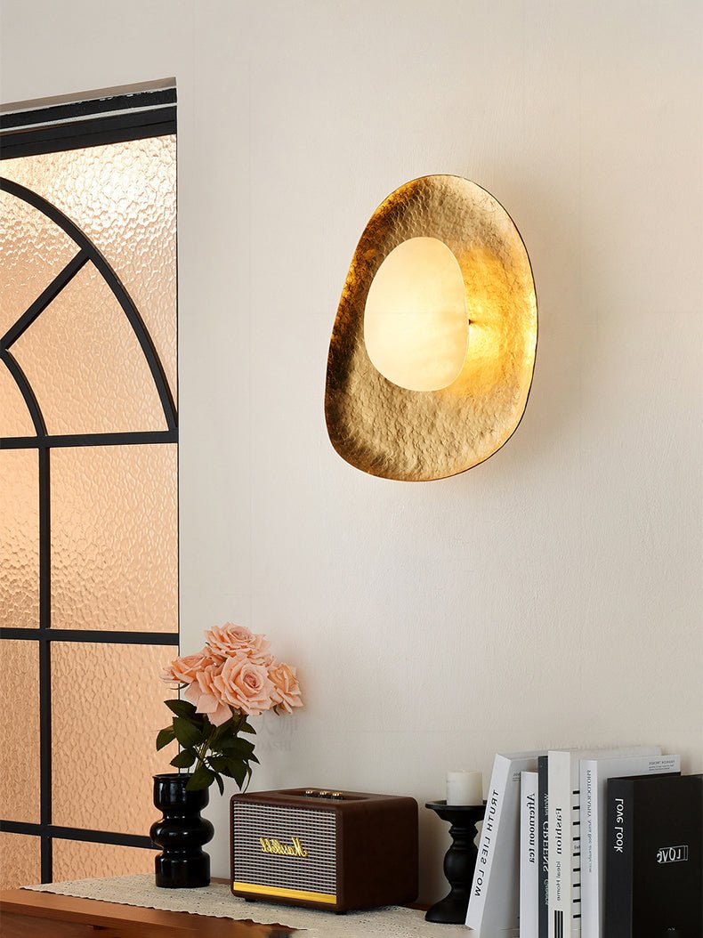 Haloform Aurea Alabaster Wall Light, Hardwired Wall Sconce, detail 7