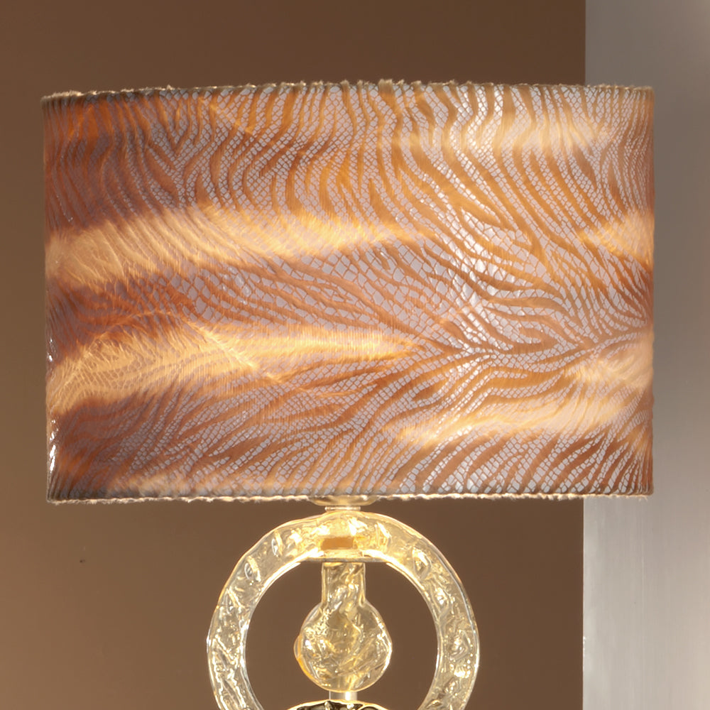 Premium Hand Made Gold Glass Italian Table Light, Bedside Table Lamp, detail 2