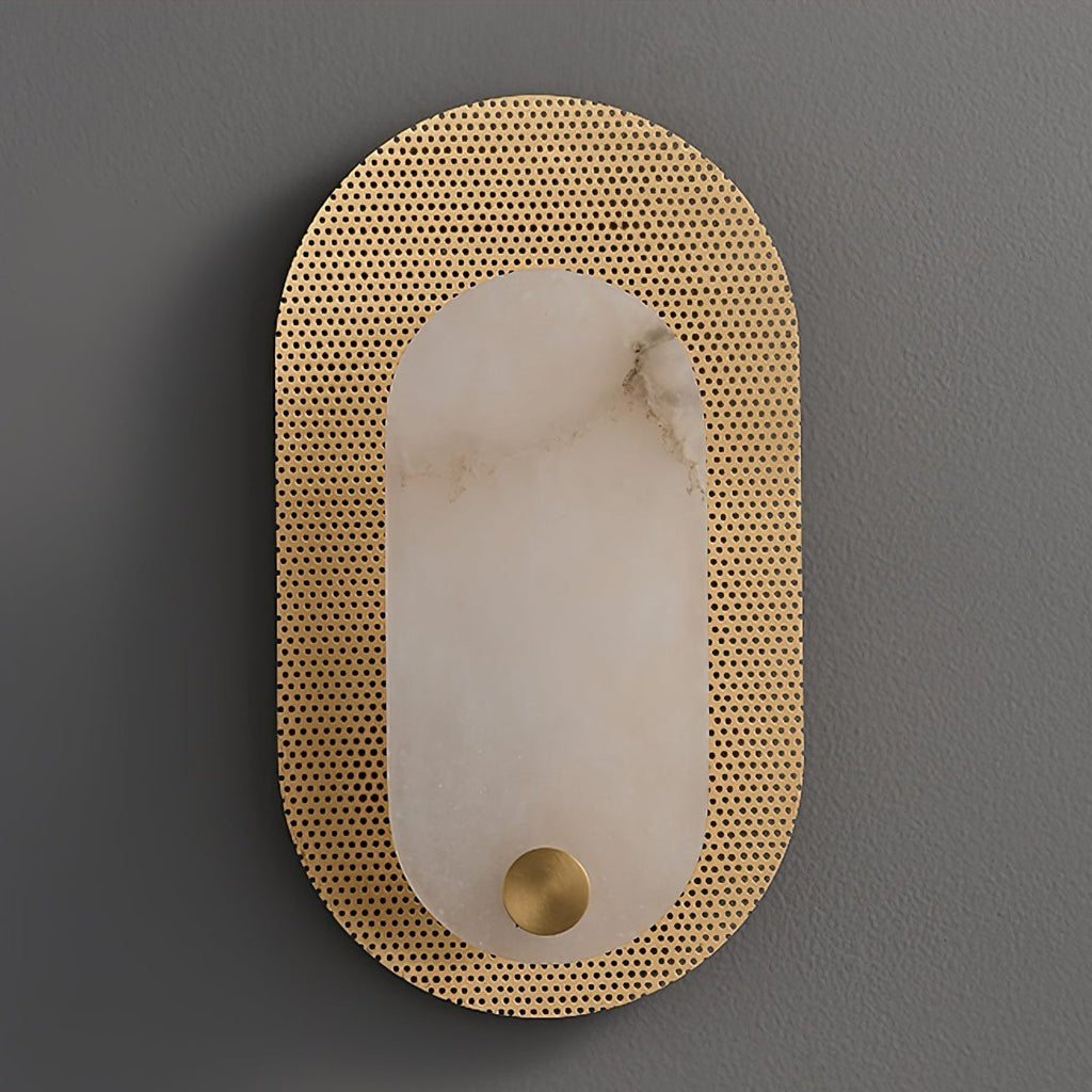Harlan Alabaster Wall Light, Hardwired Wall Sconce, detail 10