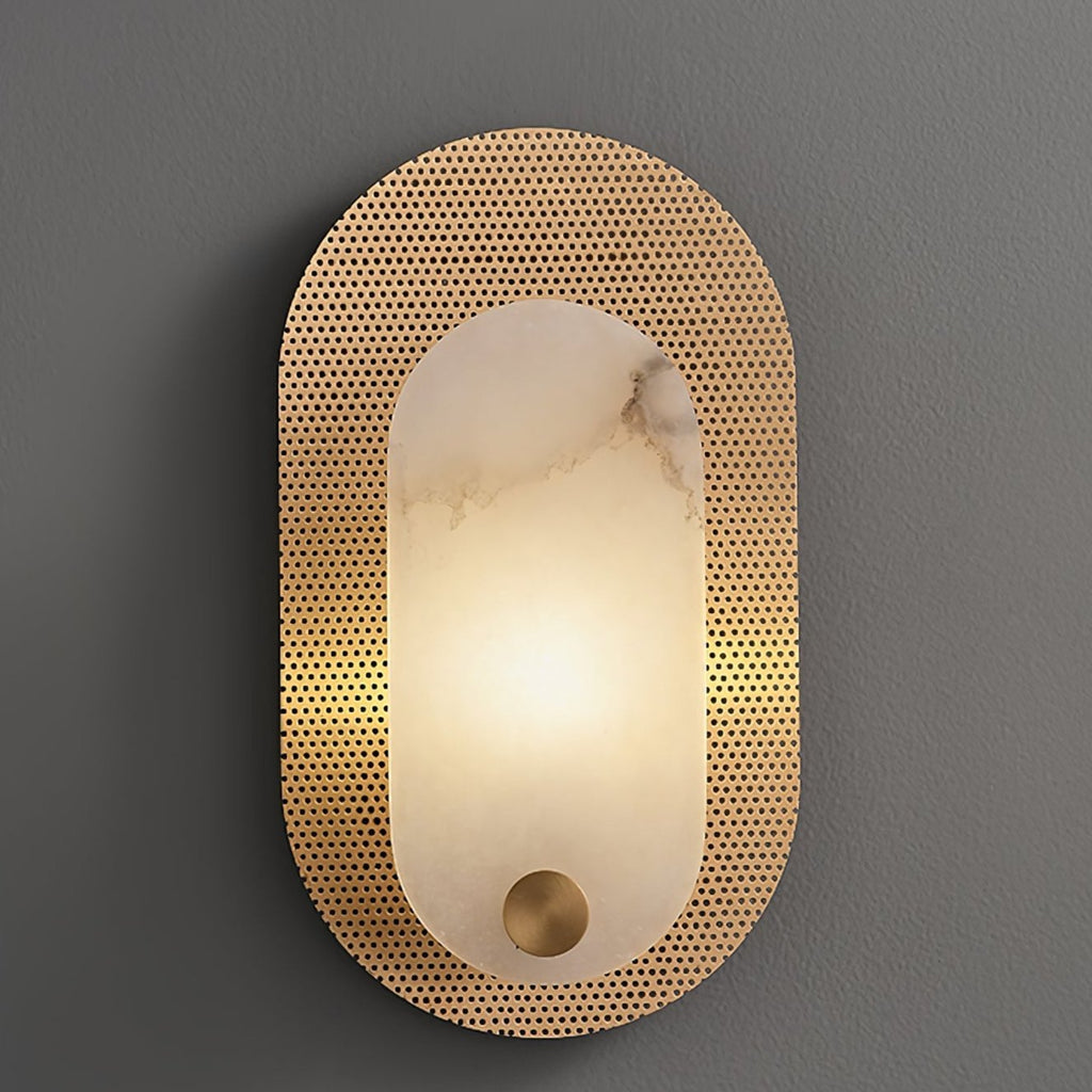 Harlan Alabaster Wall Light, Hardwired Wall Sconce, detail 6