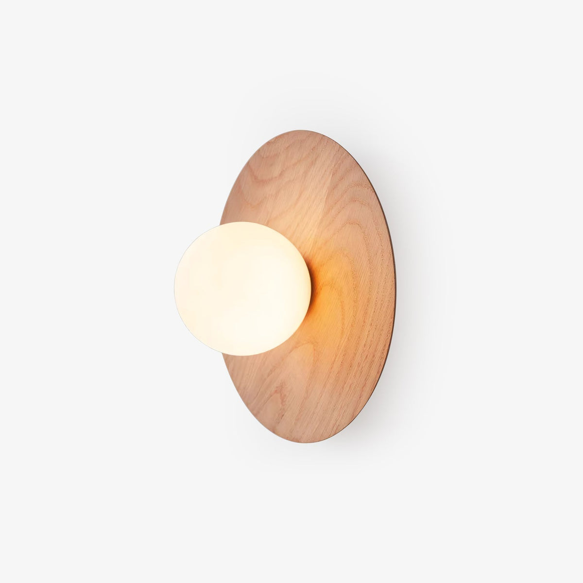 Harmonia Wooden Wall Light, Hardwired Wall Sconce, ∅ 7.9″ x H 7.9″