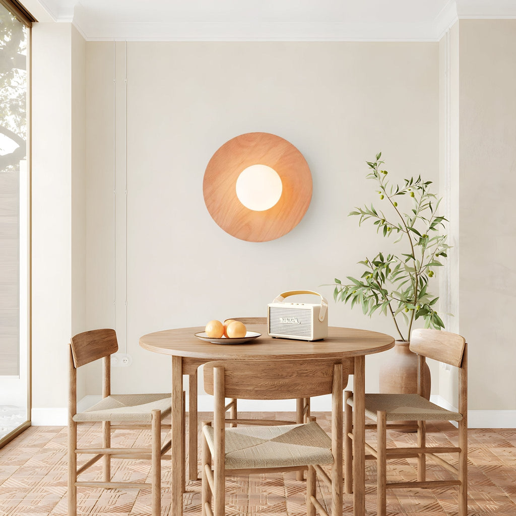 Harmonia Wooden Wall Light, Hardwired Wall Sconce, detail 2