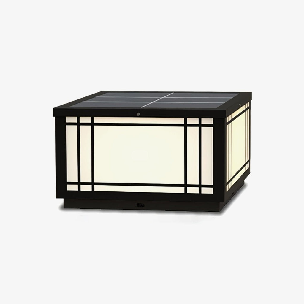 Harrison Solar Cube Garden Light Exterior Lamp, Outdoor Wall Light, Stainless steel, L 20cm x W 20cm x H 18cm