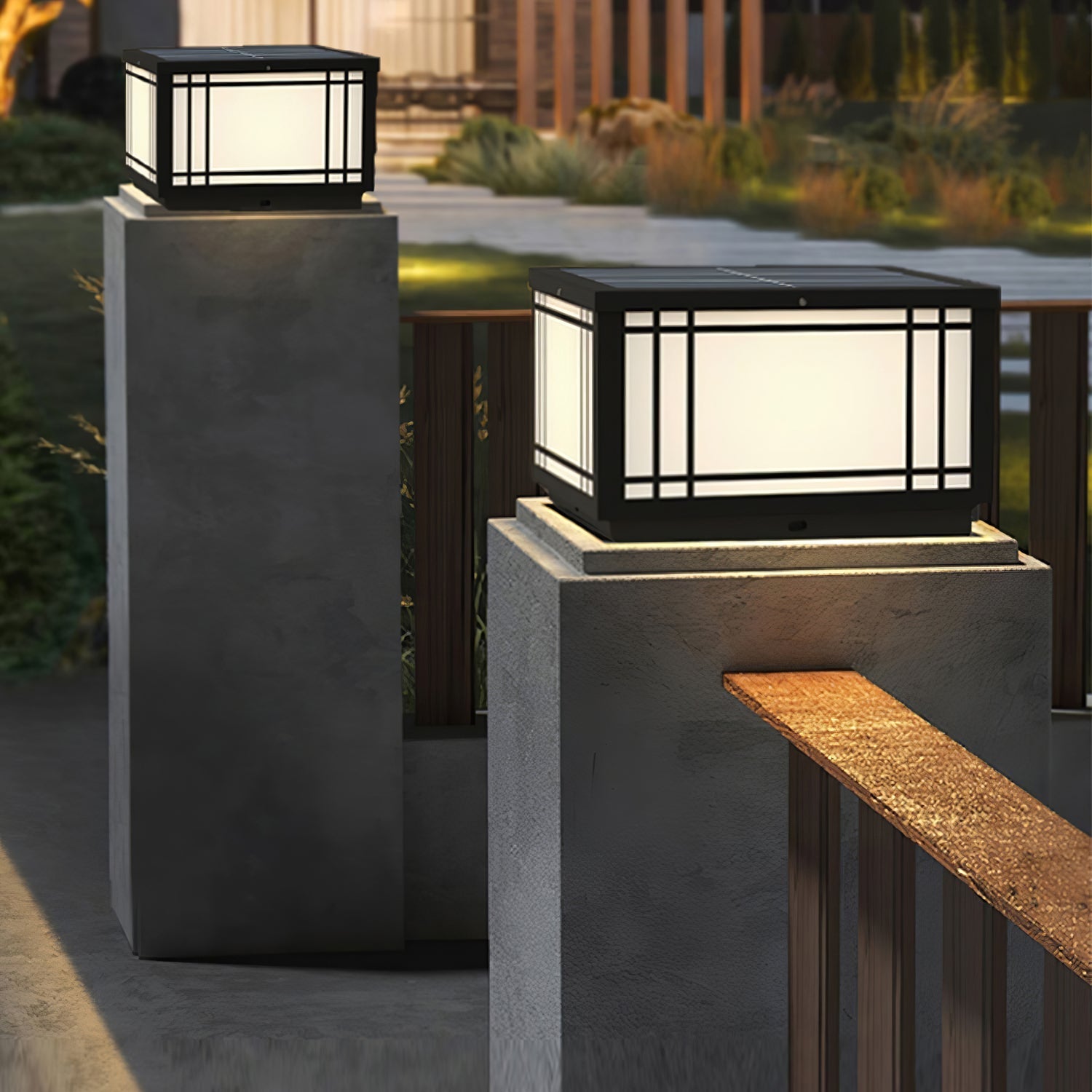 Harrison Solar Cube Garden Light Exterior Lamp, Outdoor Wall Light, detail 10