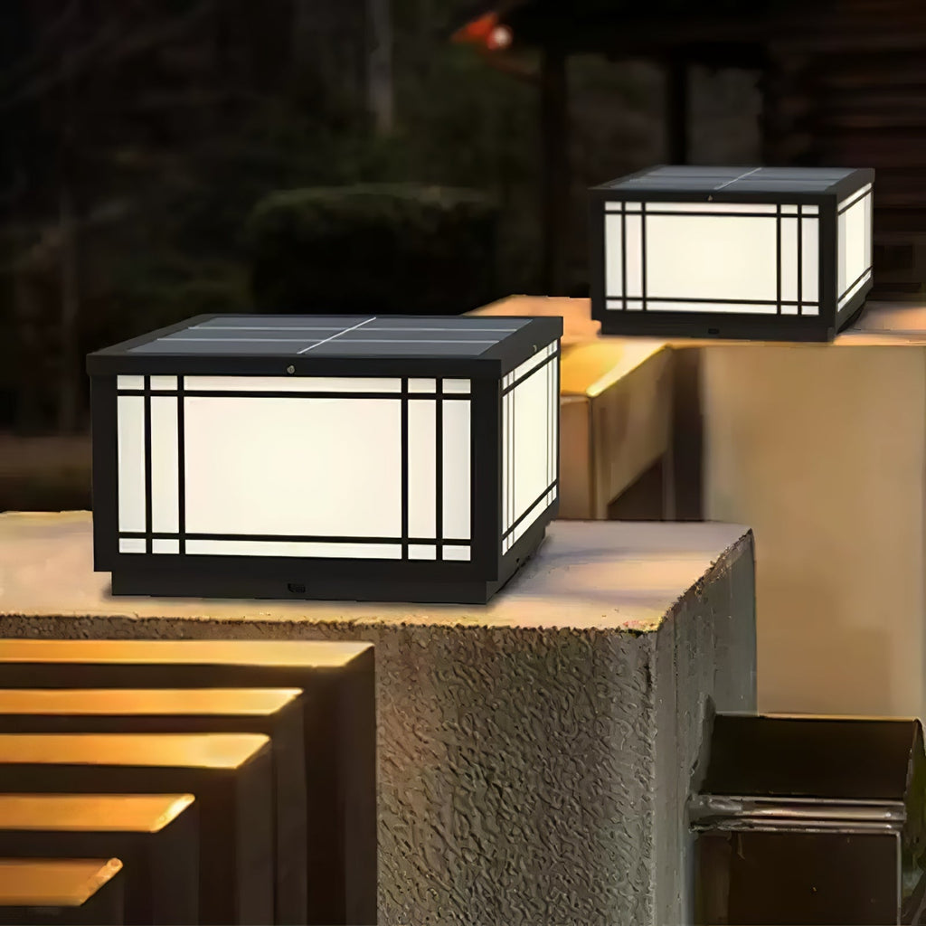 Harrison Solar Cube Garden Light Exterior Lamp, Outdoor Wall Light, detail 19