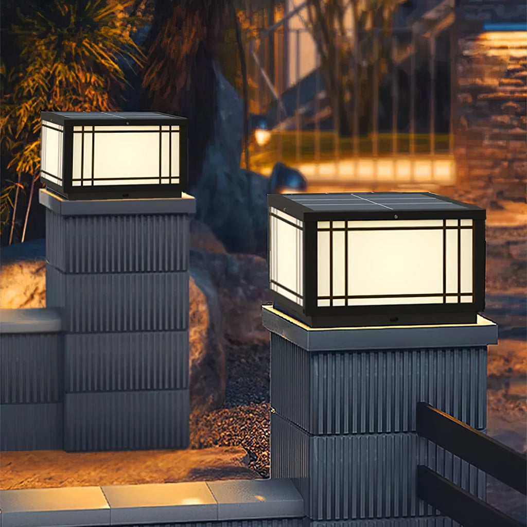 Harrison Solar Cube Garden Light Exterior Lamp, Outdoor Wall Light, detail 18