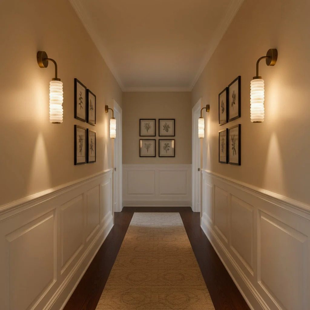 Helix Alabaster Wall Light, Hardwired Wall Sconce, detail 7