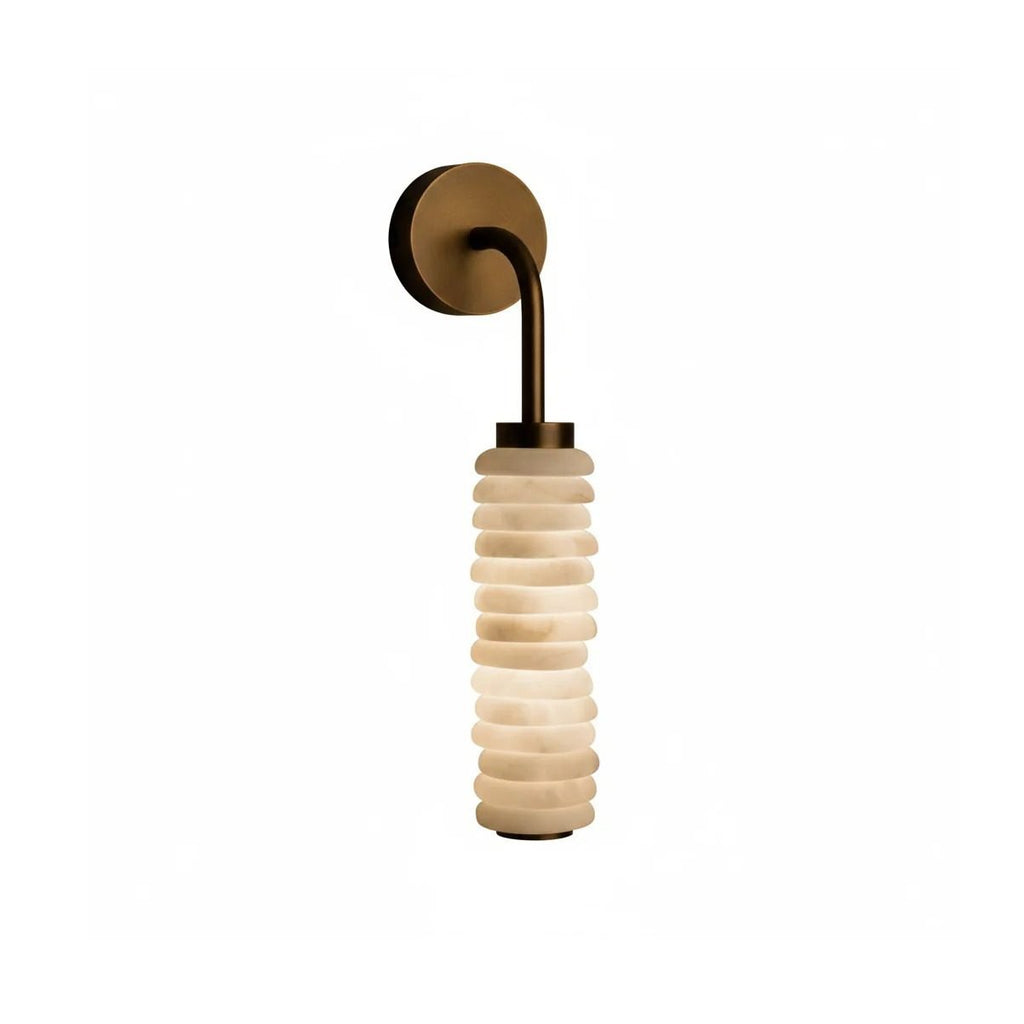 Helix Alabaster Wall Light, Hardwired Wall Sconce, detail 12