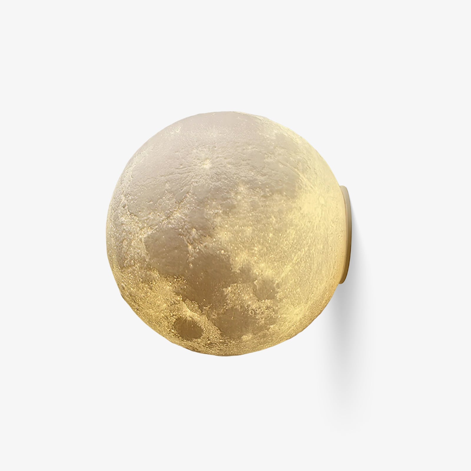 Moon 3D Wall Light - ∅ 5.9″ x H 5.9″ 3D Printing PLA, Hardwired Wall Sconce