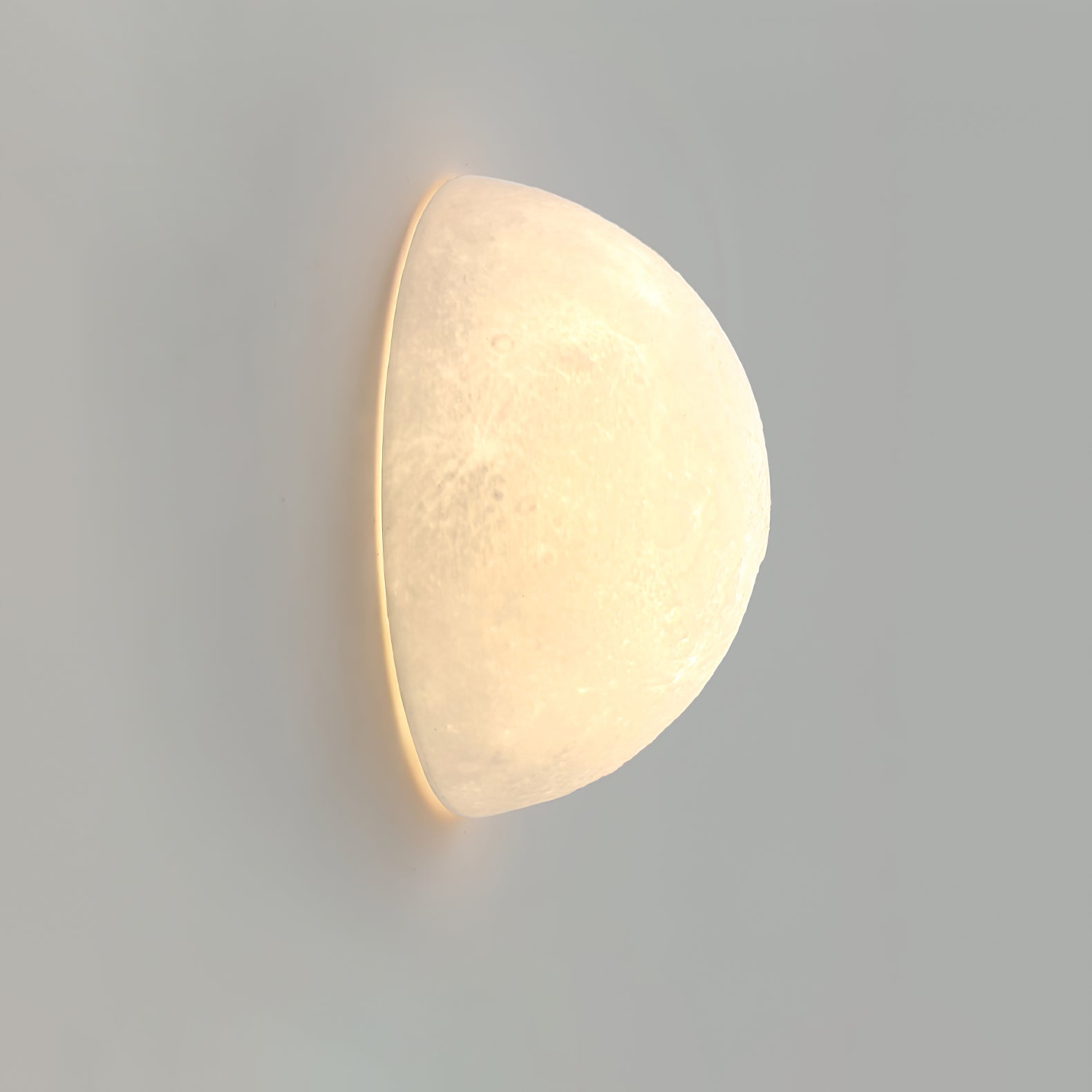 Moon 3D Wall Light - Dia 20cm x H 10cm 3D Printing PLA, Hardwired Wall Sconce, detail 26